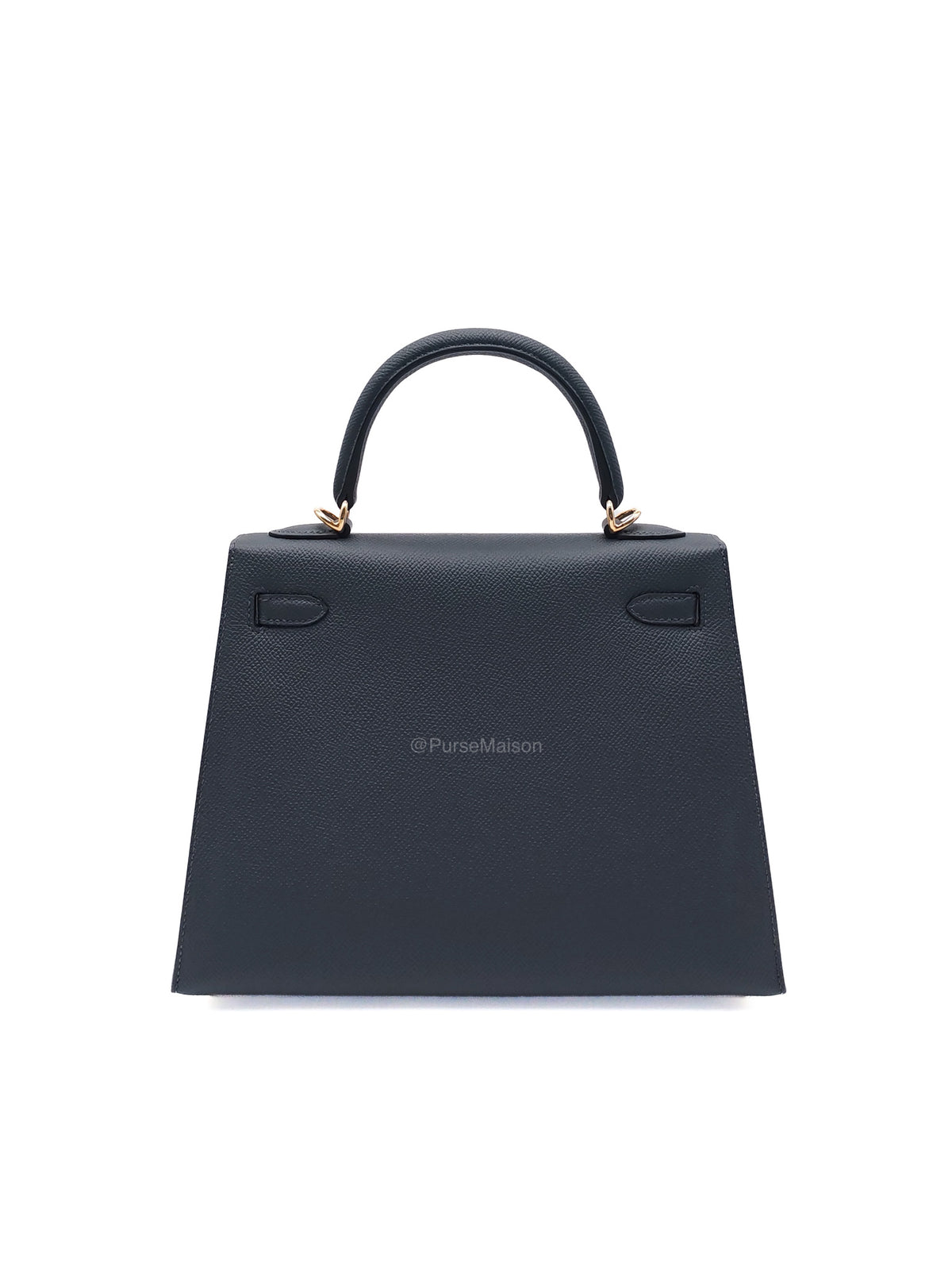 Hermes Kelly 25 Sellier in Gris Misty Epsom Leather and Permabrass Hardware Stamp W (2024) | Purse Maison Luxury Bags Shop