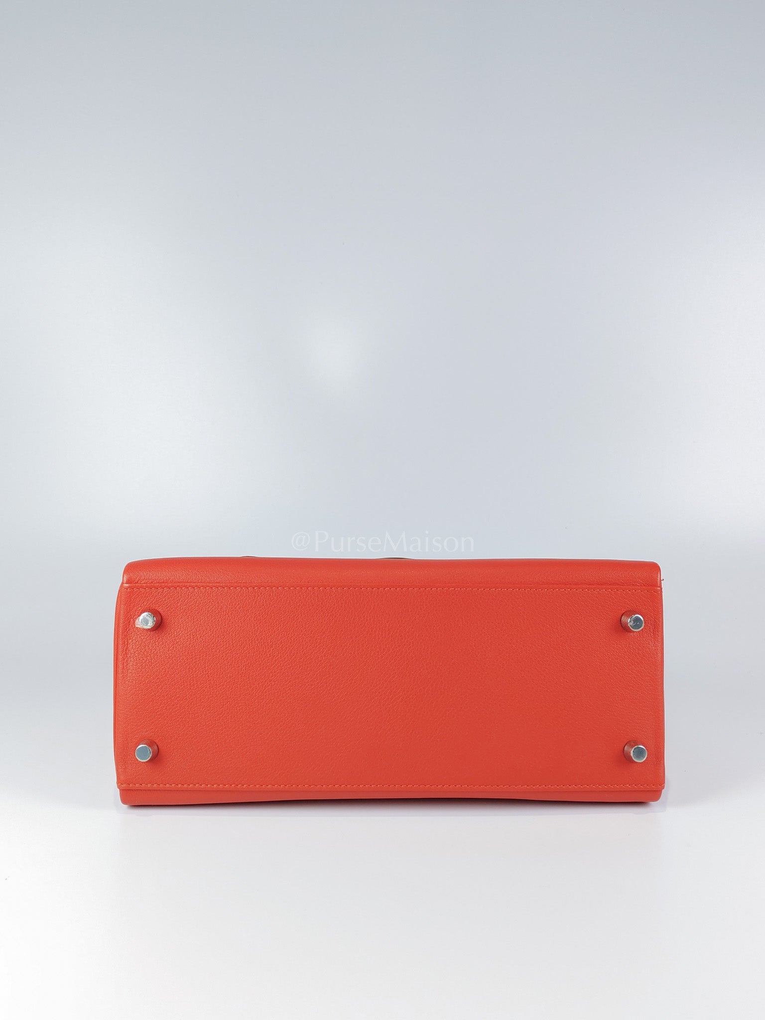 Kelly 28 Retourne in Rouge Tomate Evercolor in Palladium Hardware Stamp X (2016) | Purse Maison Luxury Bags Shop