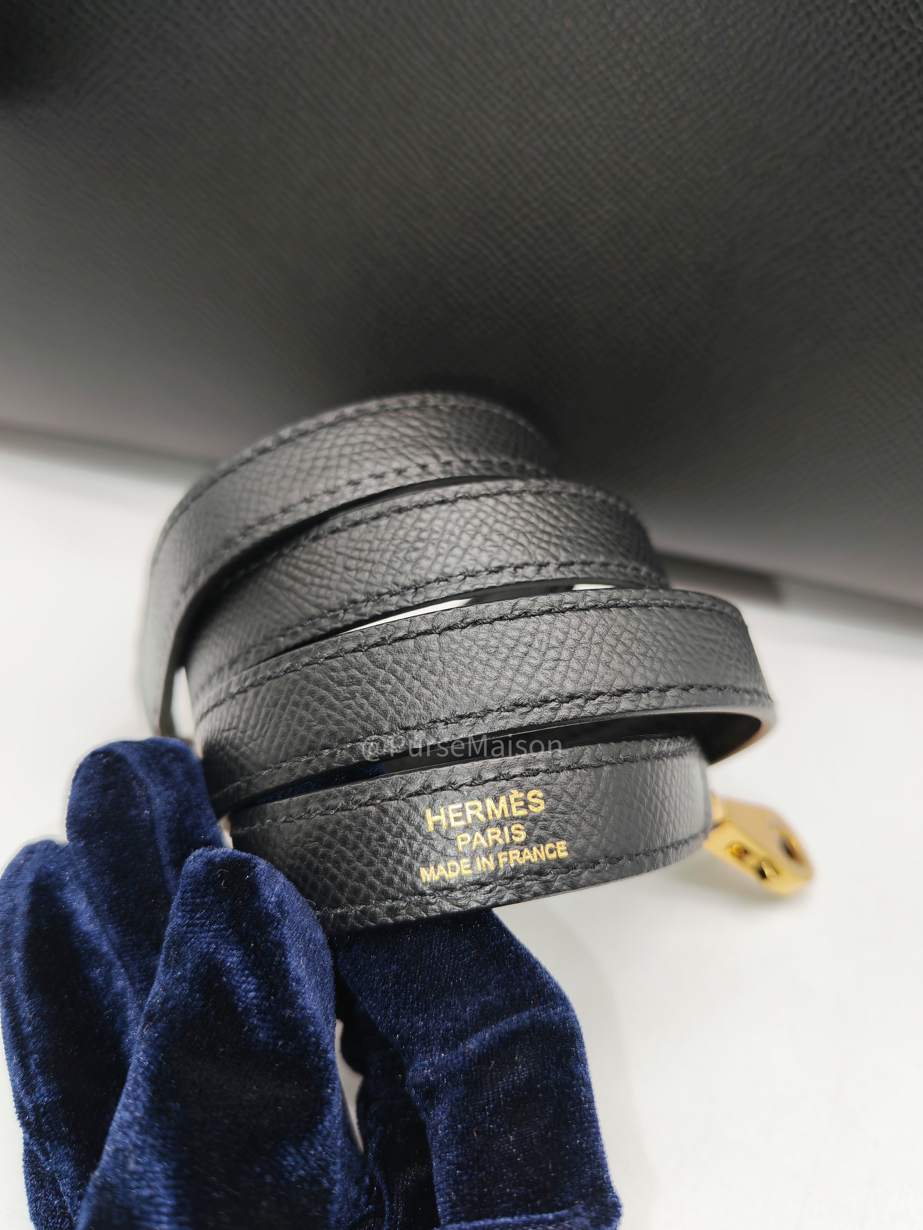 Hermes Kelly 28 Sellier in Black Epsom leather Gold Hardware Stamp Y(2020) | Purse Maison Luxury Bags Shop