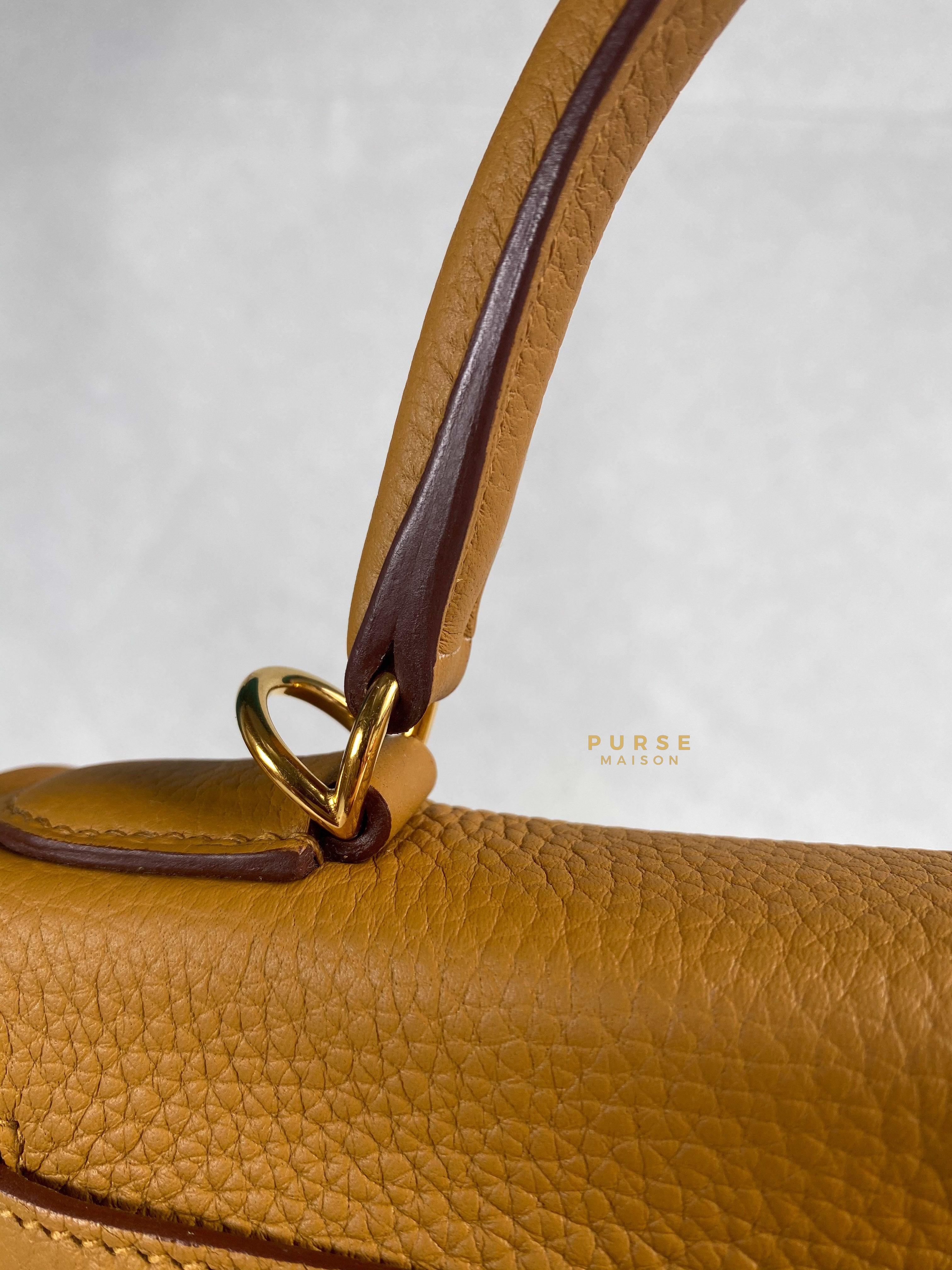 Hermes Kelly 28 Sesame in Clemence Leather and Gold Hardware Stamp Y (2020) | Purse Maison Luxury Bags Shop