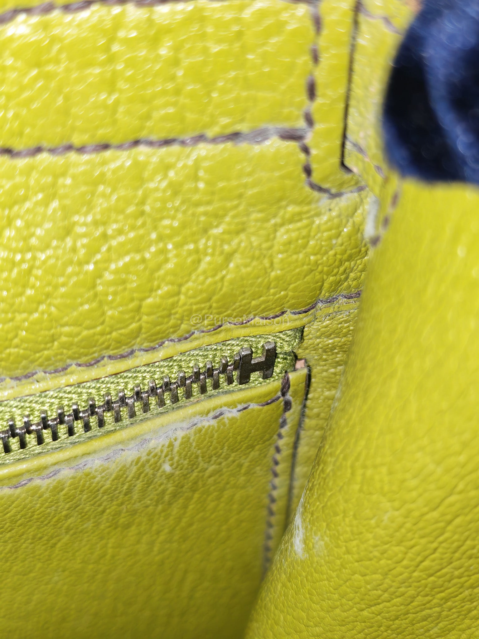 Hermes Kelly 32 in Vert Anis Cheve Mysore Leather Palladium Hardware Stamp J Square(2006) | Purse Maison Luxury Bags Shop