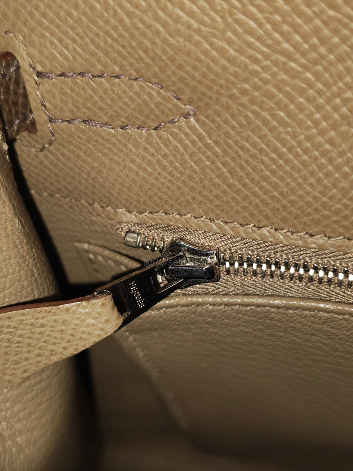 Hermes Kelly II 25 Sellier Tri-color in Etoupe/Ecorce/Noir Epsom Palladium Hardware Stamp B (2023) | Purse Maison Luxury Bags Shop