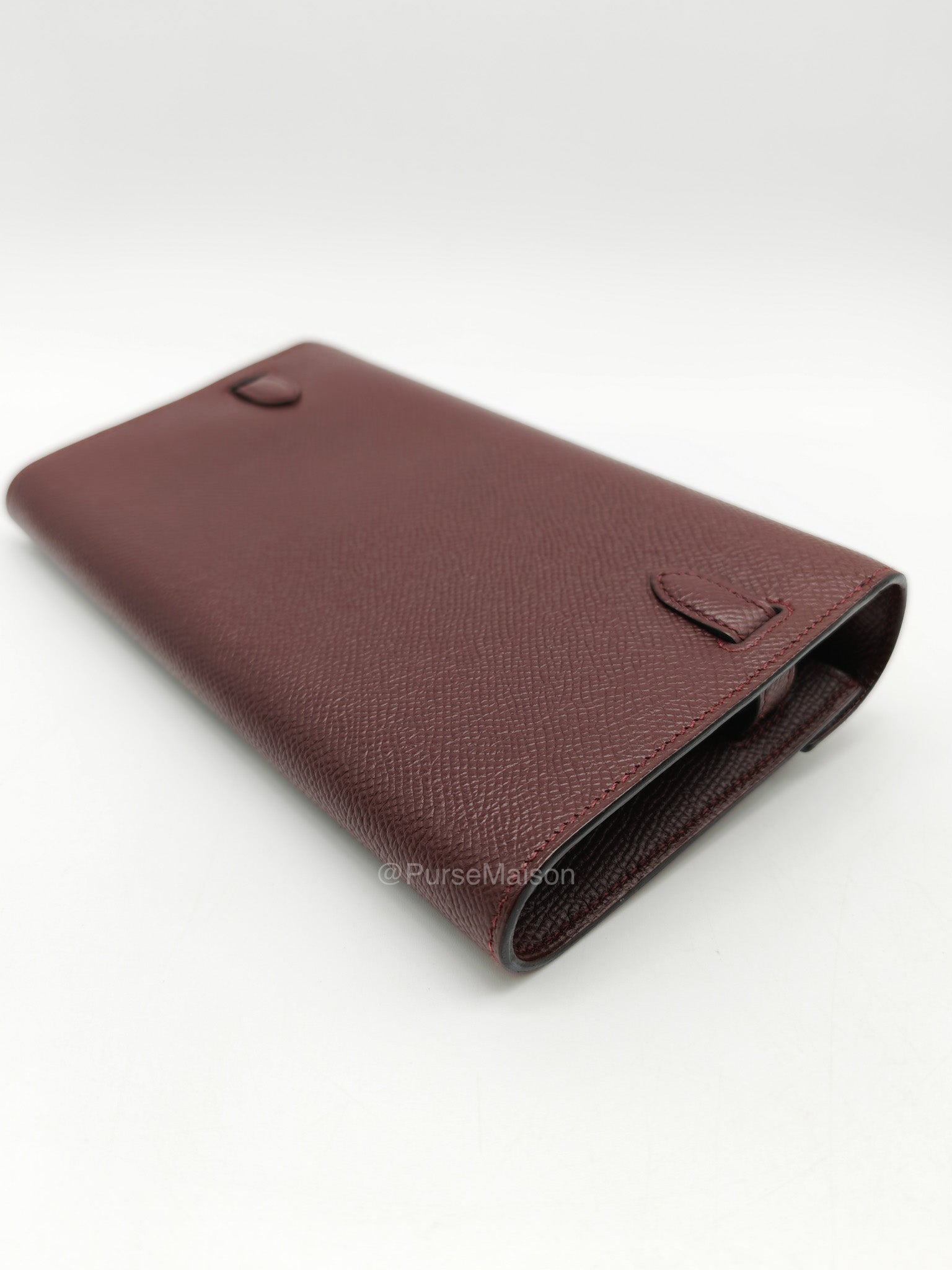 Hermes Kelly to go in Bordeaux Epsom Leather Gold Hardware Stamp U(2022) | Purse Maison Luxury Bags Shop