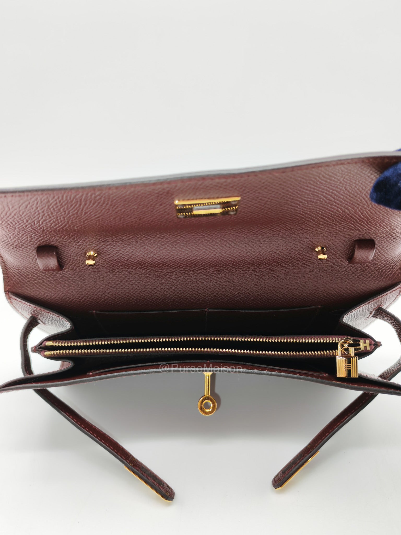 Hermes Kelly to go in Bordeaux Epsom Leather Gold Hardware Stamp U(2022) | Purse Maison Luxury Bags Shop