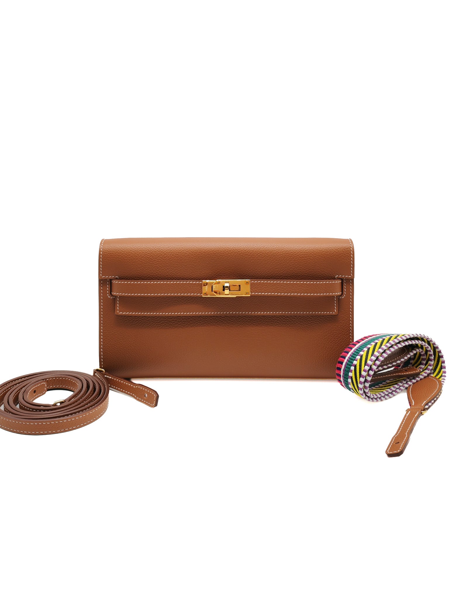 Hermes Kelly To Go in Gold Epsom Leather & Gold Hardware Stamp B (2023) | Purse Maison Luxury Bags Shop