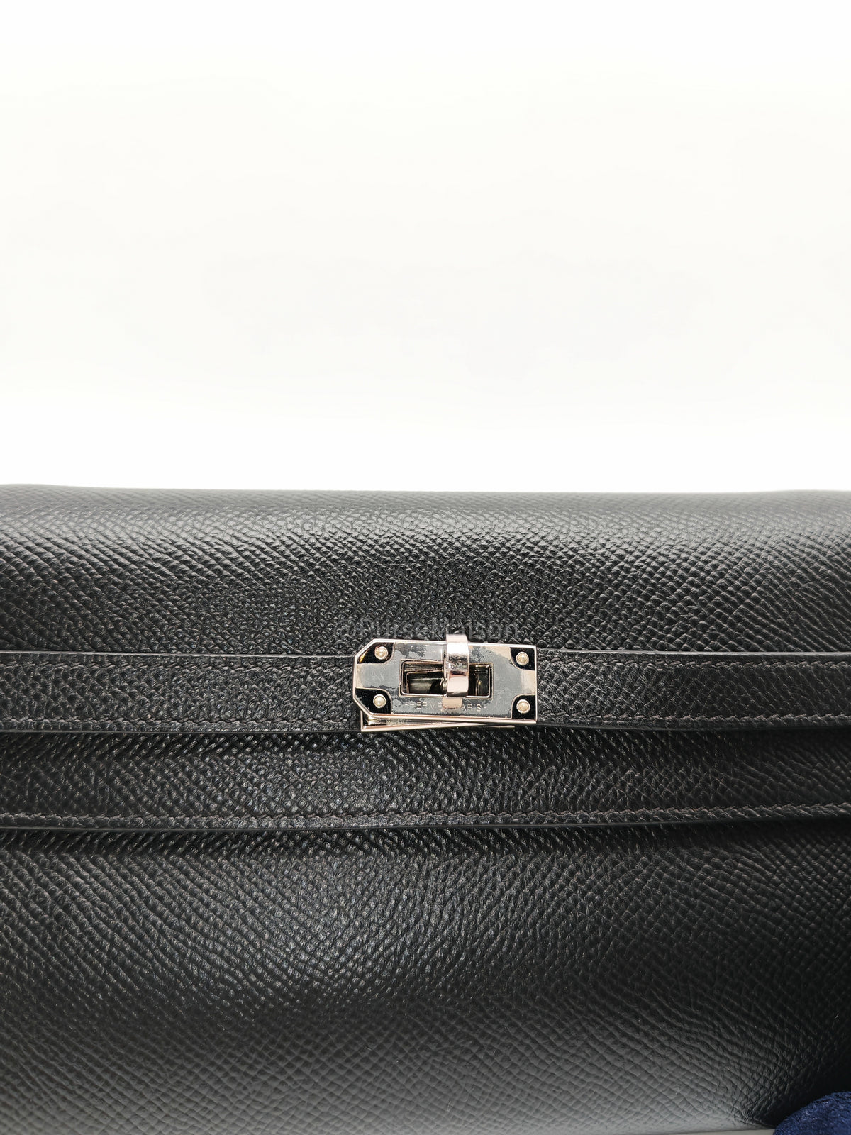 Hermes Kelly To Go Wallet Bag in Noir/Black Epsom Leather Palladium Stamp Y(2020) | Purse Maison Luxury Bags Shop