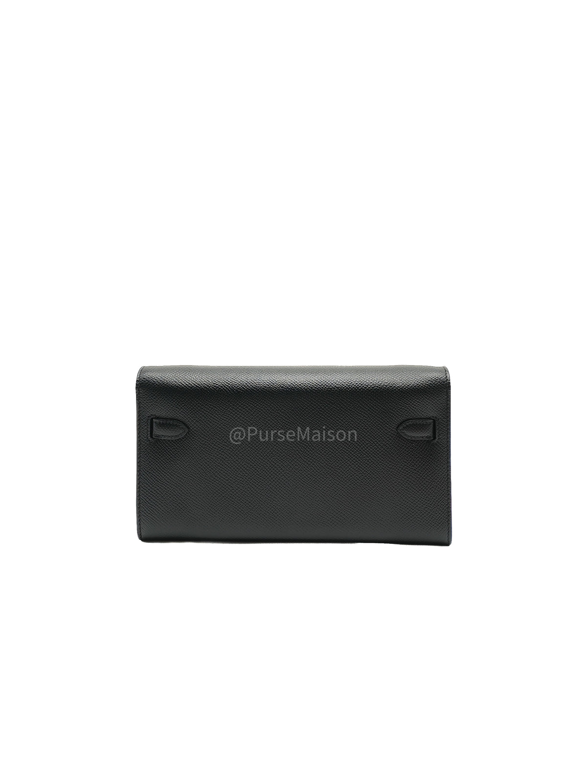 Hermes Kelly To Go Wallet Bag in Noir/Black Epsom Leather Palladium Stamp Y(2020) | Purse Maison Luxury Bags Shop