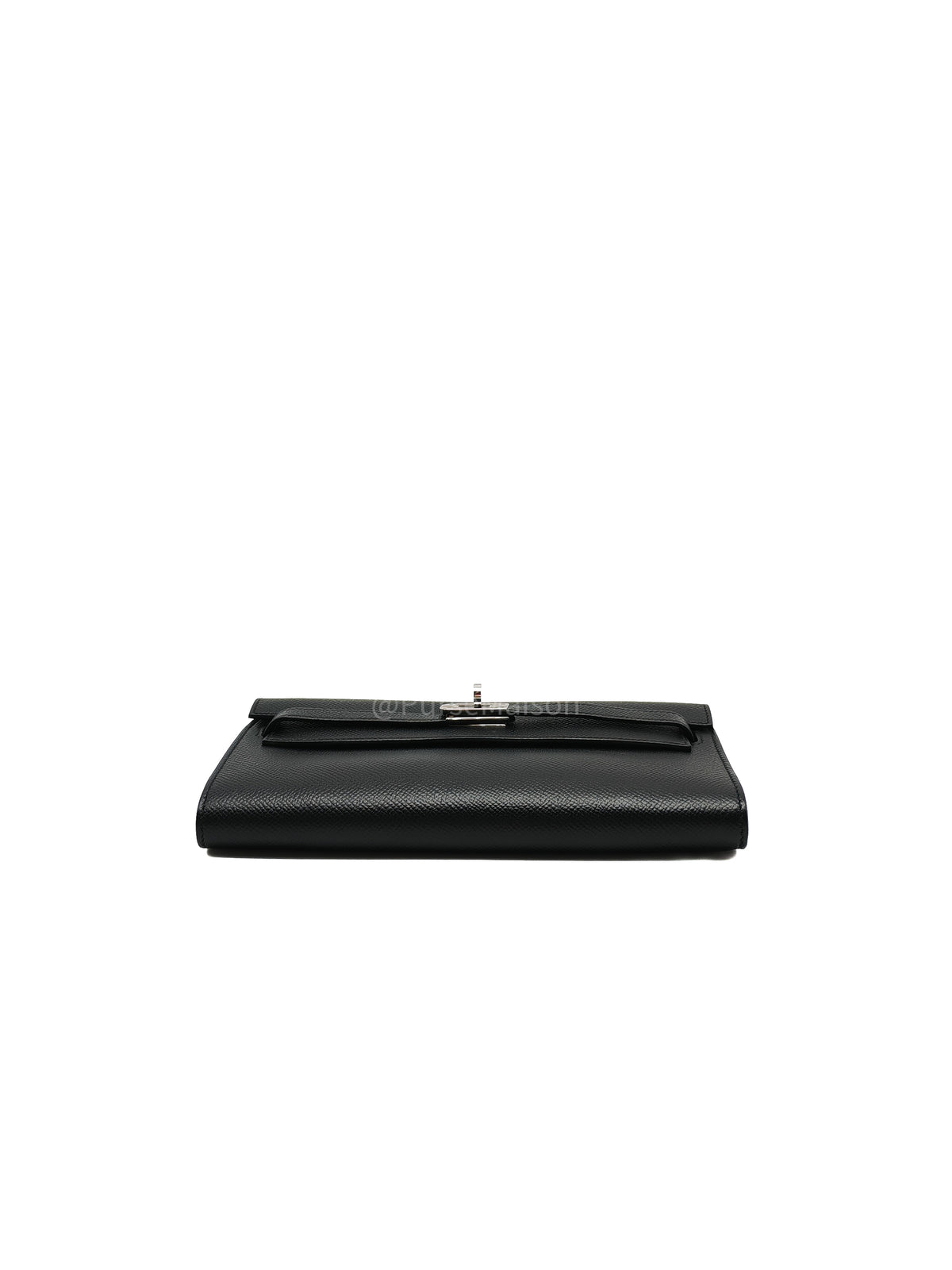 Hermes Kelly To Go Wallet Bag in Noir/Black Epsom Leather Palladium Stamp Y(2020) | Purse Maison Luxury Bags Shop