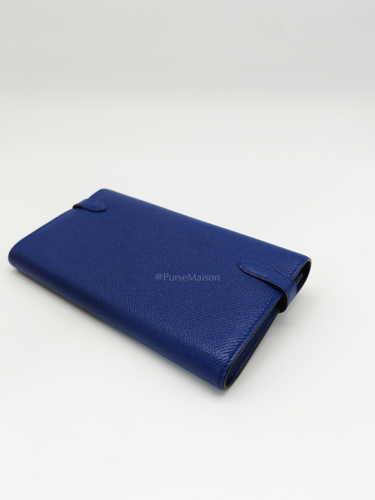Kelly Wallet in Epsom Leather and Palladium Hardware Stamp Square R (2014) | Purse Maison Luxury Bags Shop