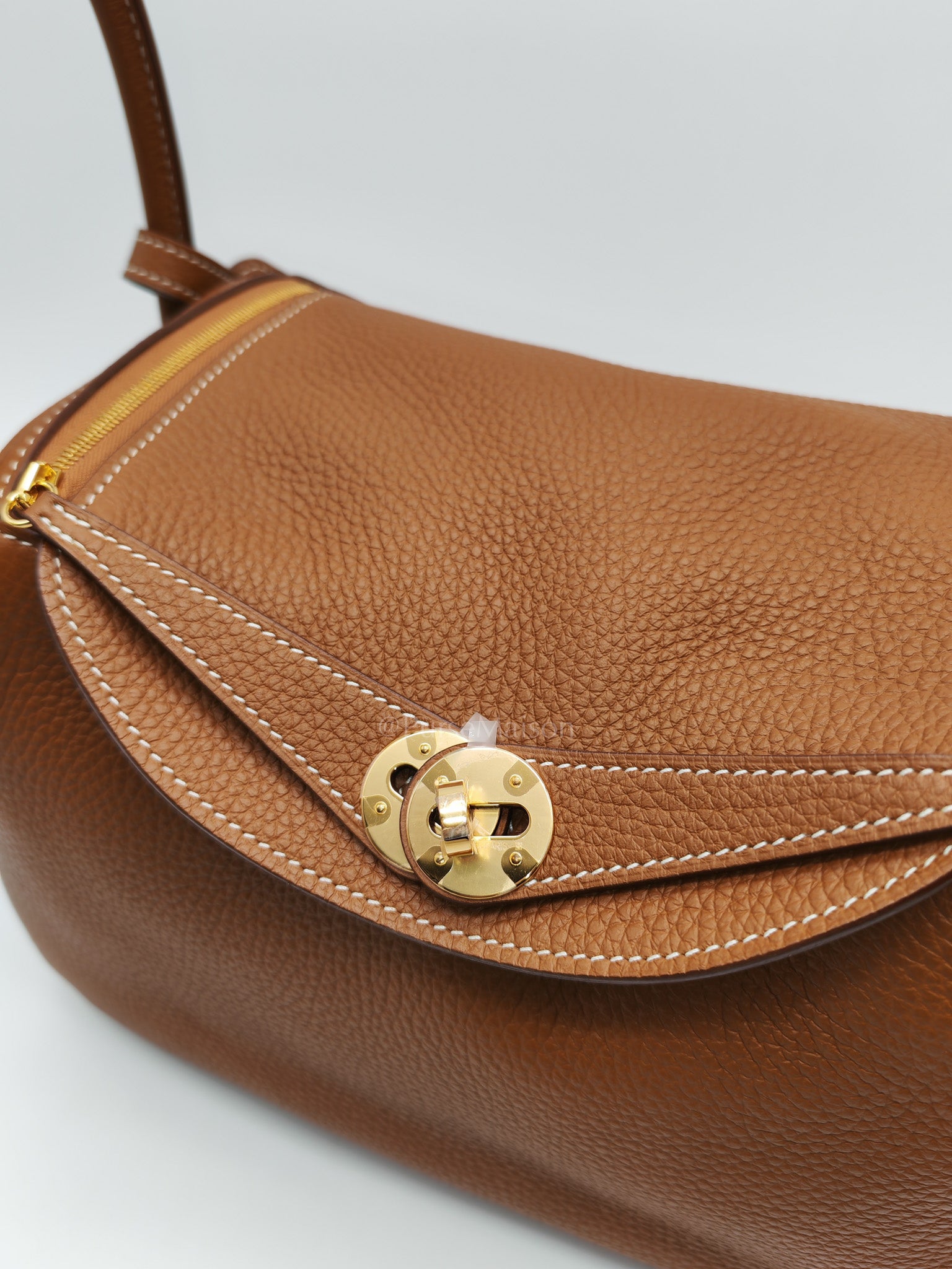 Hermes Lindy 26 in Gold Clemence Leather Gold Hardware Stamp W(2024) | Purse Maison Luxury Bags Shop