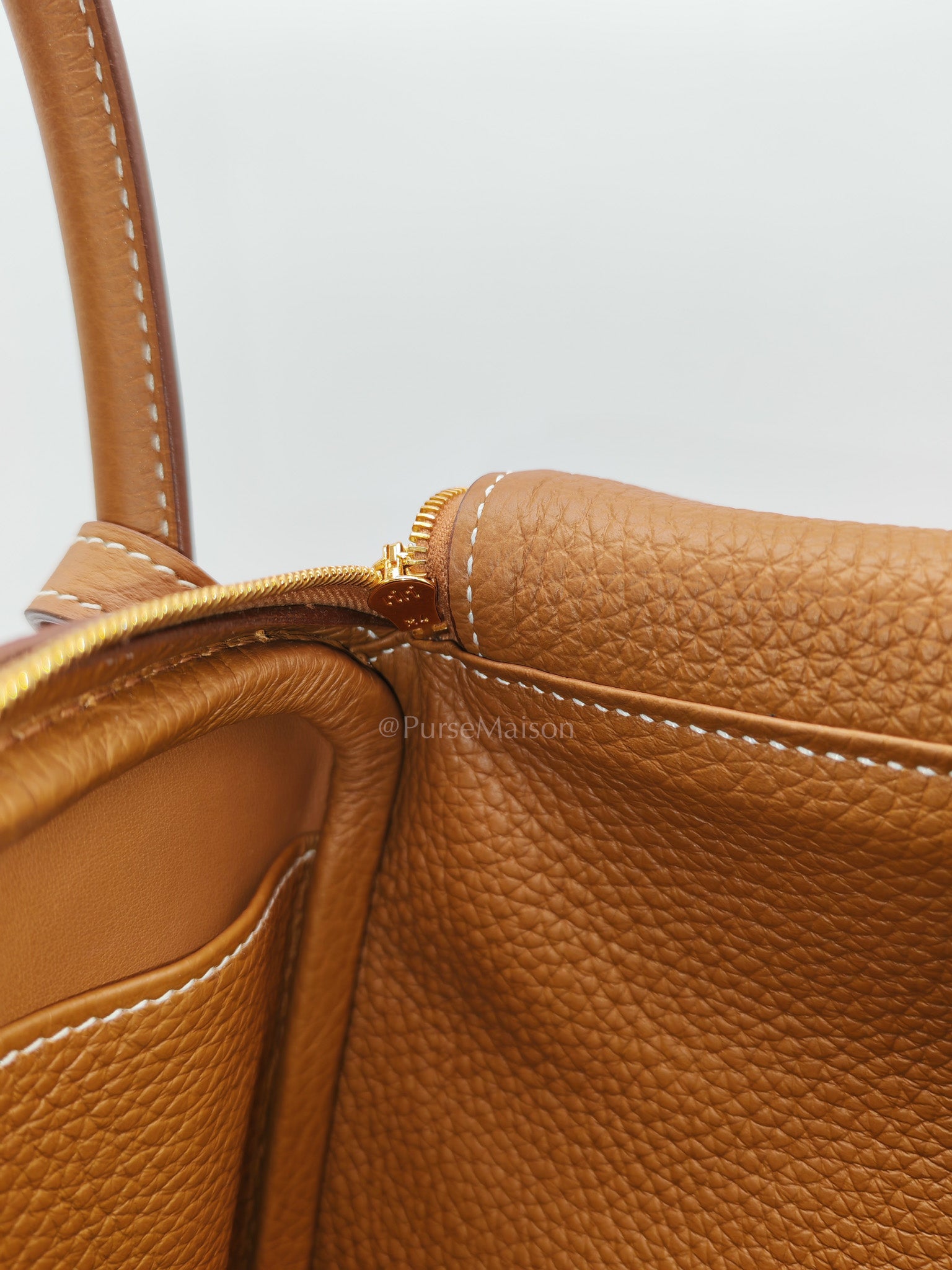 Hermes Lindy 26 in Gold Clemence Leather Gold Hardware Stamp W(2024) | Purse Maison Luxury Bags Shop