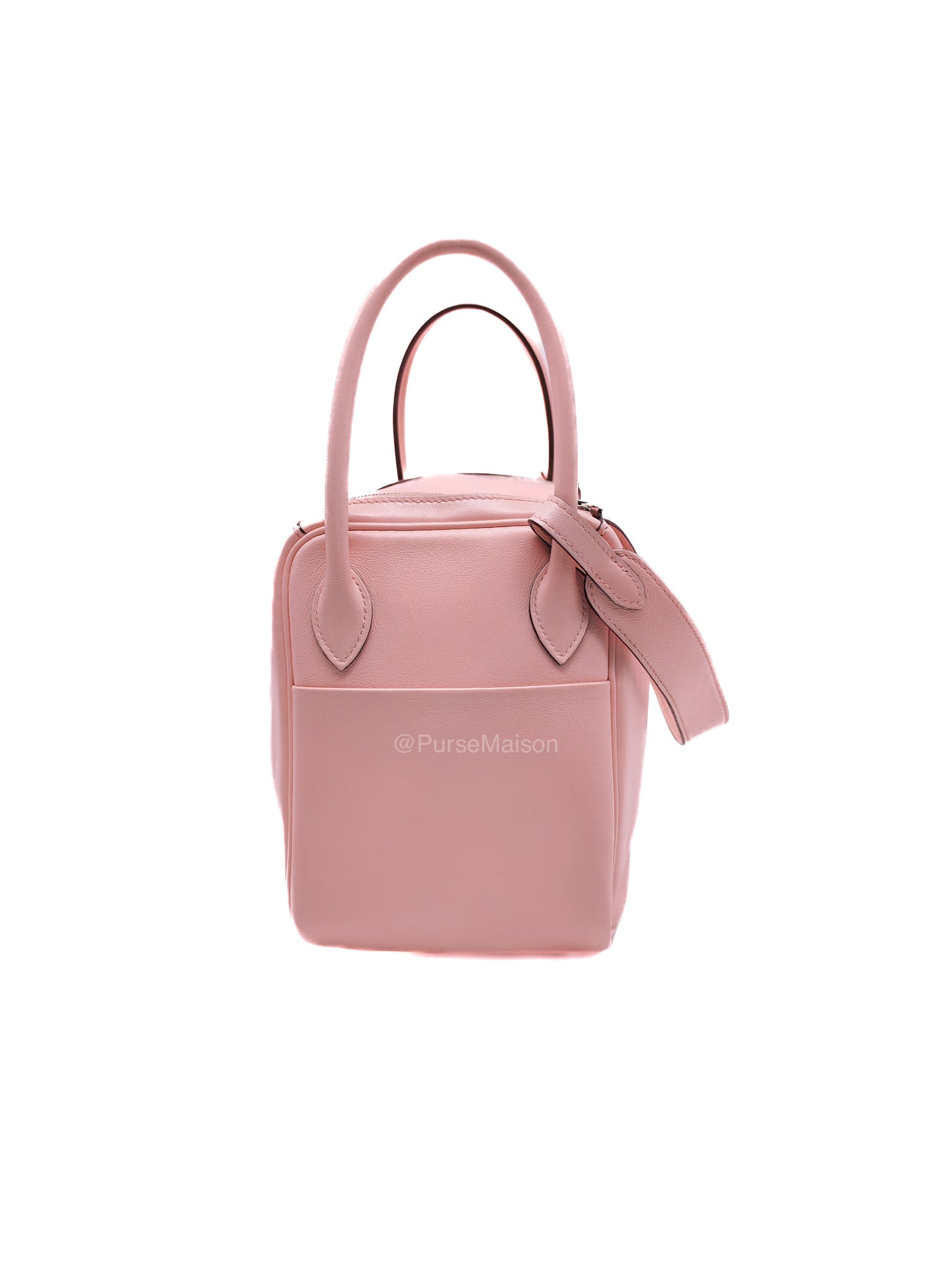 Hermes Lindy 26 in Rose Sakura Swift Leather Palladium Hardware Stamp X(2016) | Purse Maison Luxury Bags Shop