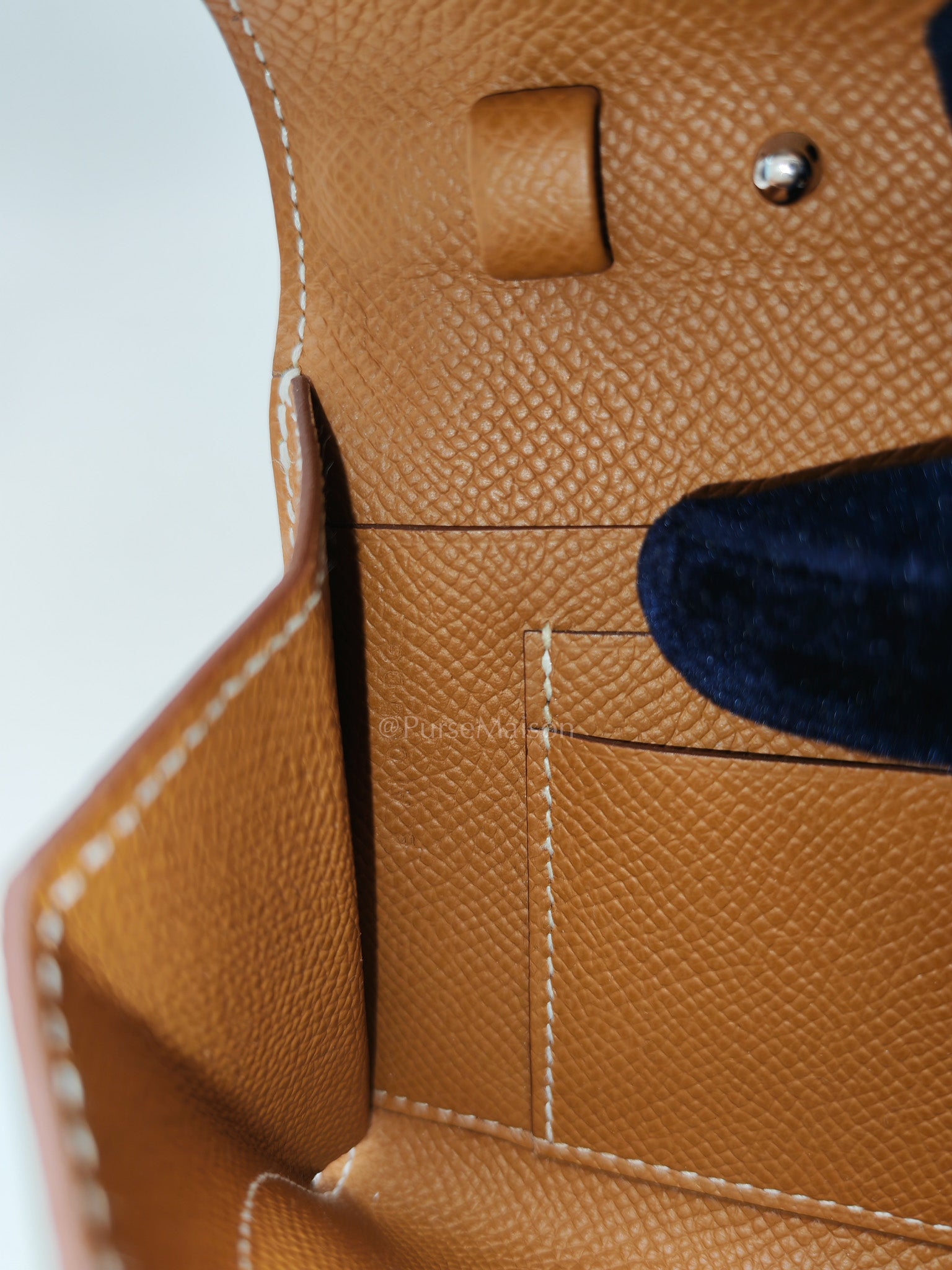 Maillon Wallet To Go in Gold Epsom Leather & Palladium Hardware Stamp B (2023) | Purse Maison Luxury Bags Shop