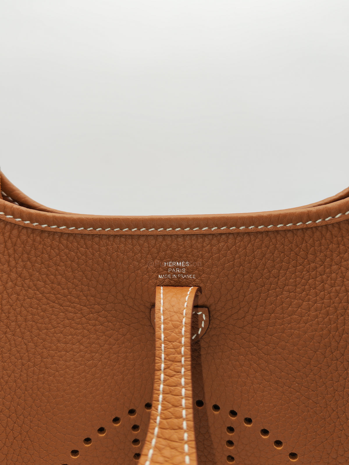 Hermes Mini Evelyne 16 in Gold Clemence Leather Palladium Hardware Stamp K (2025) | Purse Maison Luxury Bags Shop