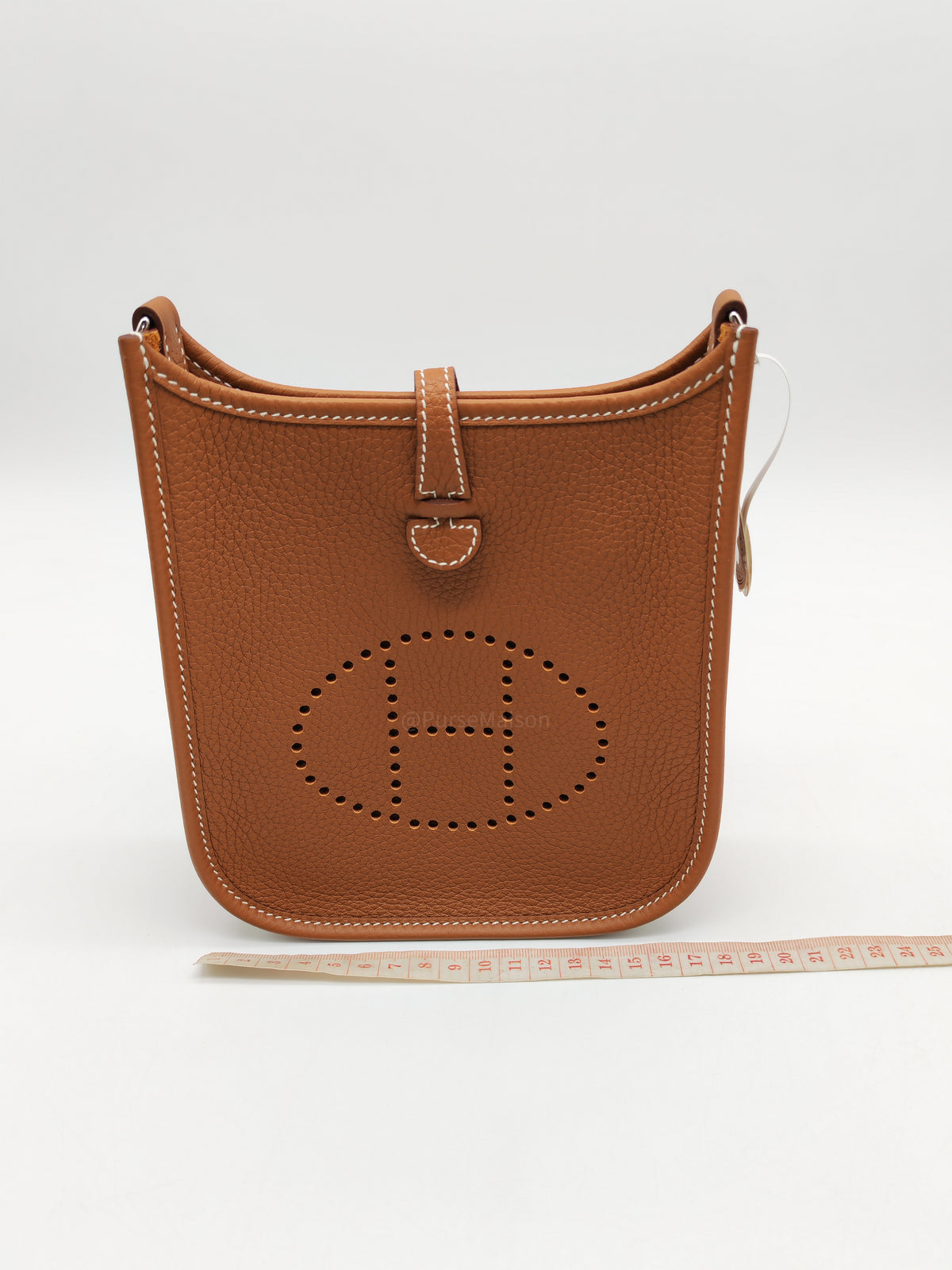Hermes Mini Evelyne 16 in Gold Clemence Leather Palladium Hardware Stamp K (2025) | Purse Maison Luxury Bags Shop
