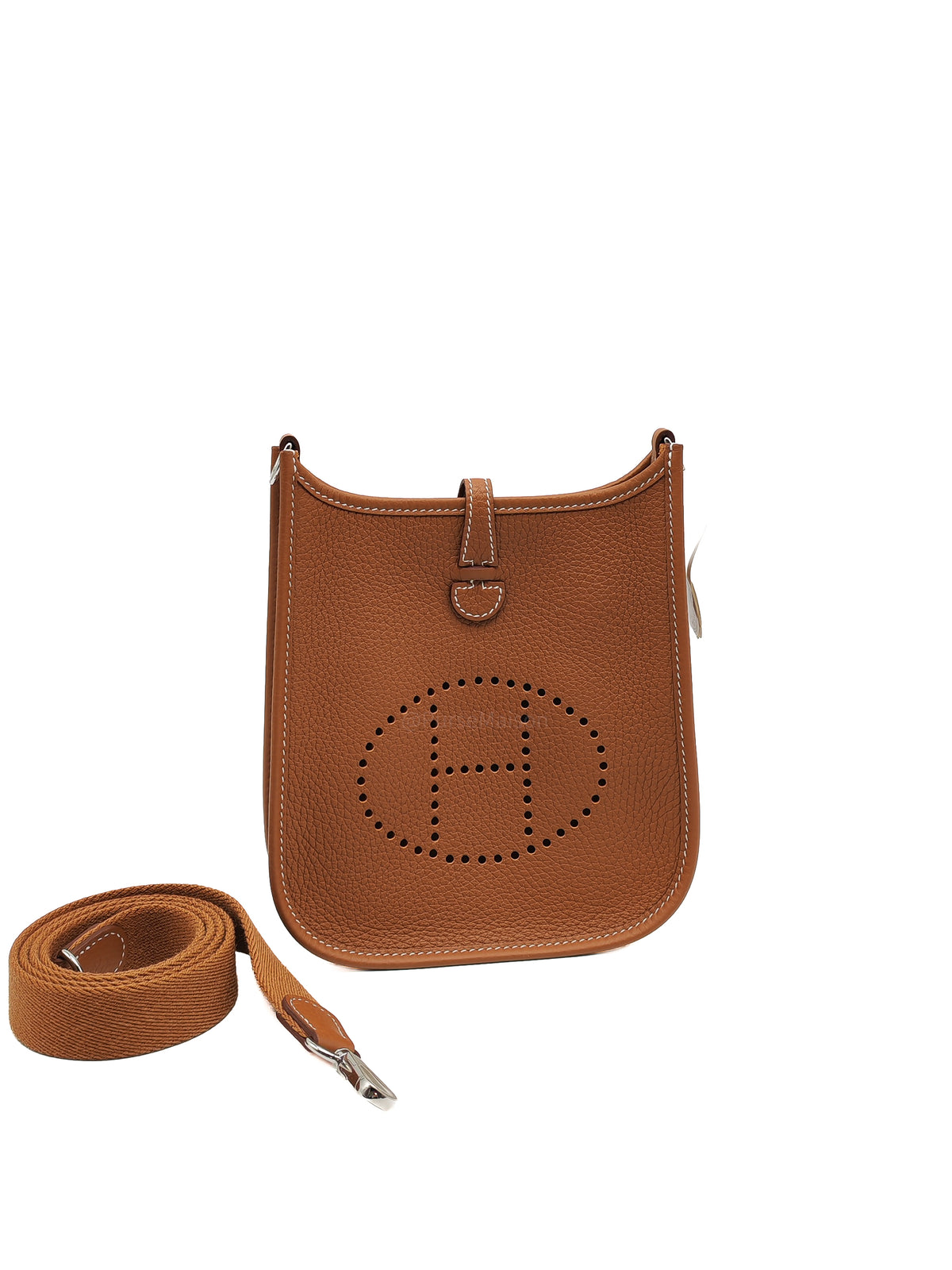 Hermes Mini Evelyne 16 in Gold Clemence Leather Palladium Hardware Stamp K (2025) | Purse Maison Luxury Bags Shop