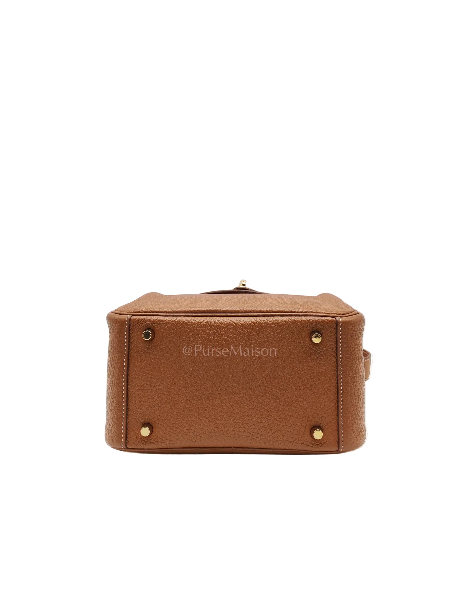 Hermes Mini Lindy Gold Clemence Leather and Gold Hardware Stamp U (2022) | Purse Maison Luxury Bags Shop
