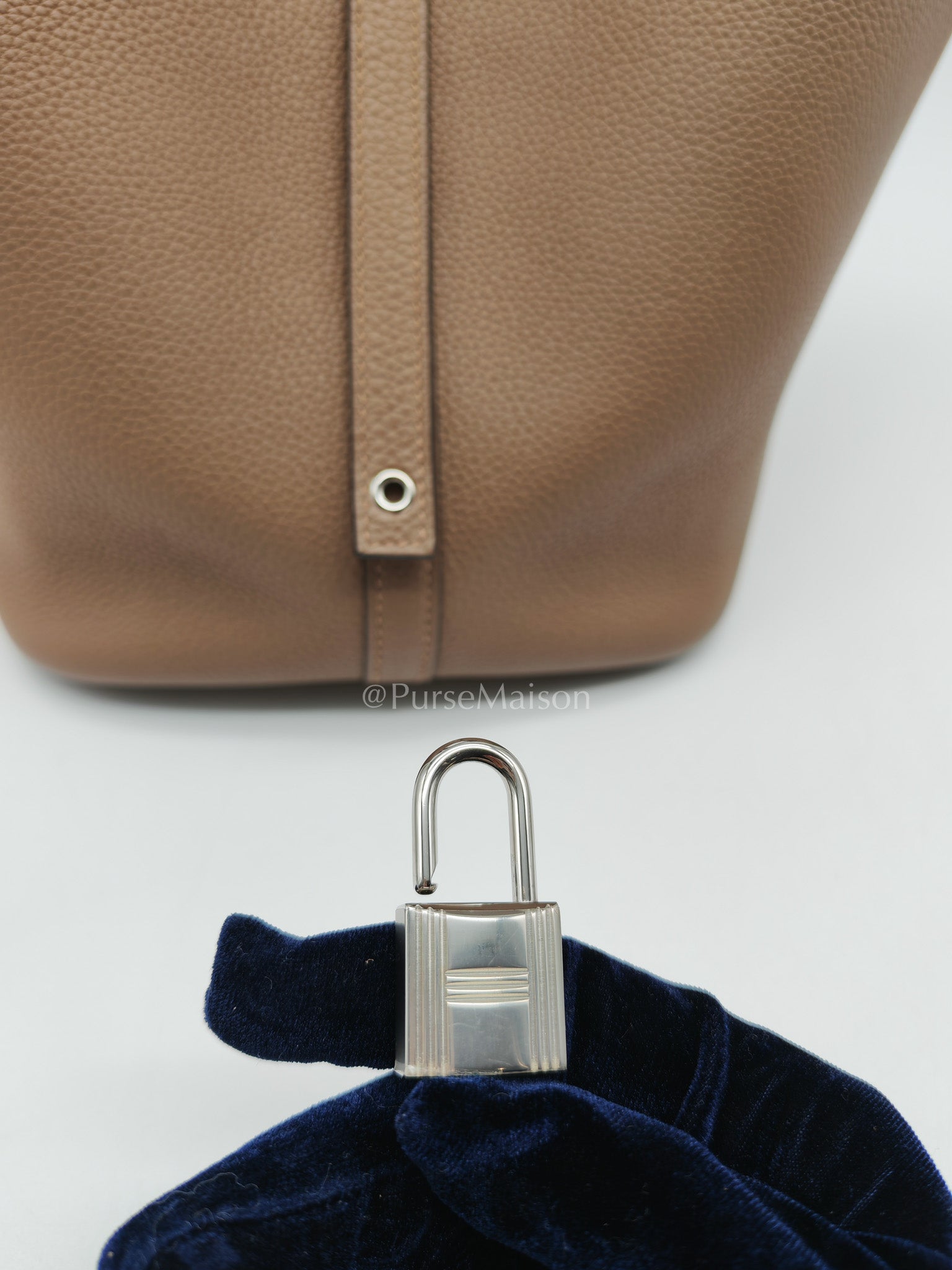 Hermes Picotin 22 in Taurillon Maurice Do Beige De Wei and Palladium Hardware Stamp D (2019) | Purse Maison Luxury Bags Shop