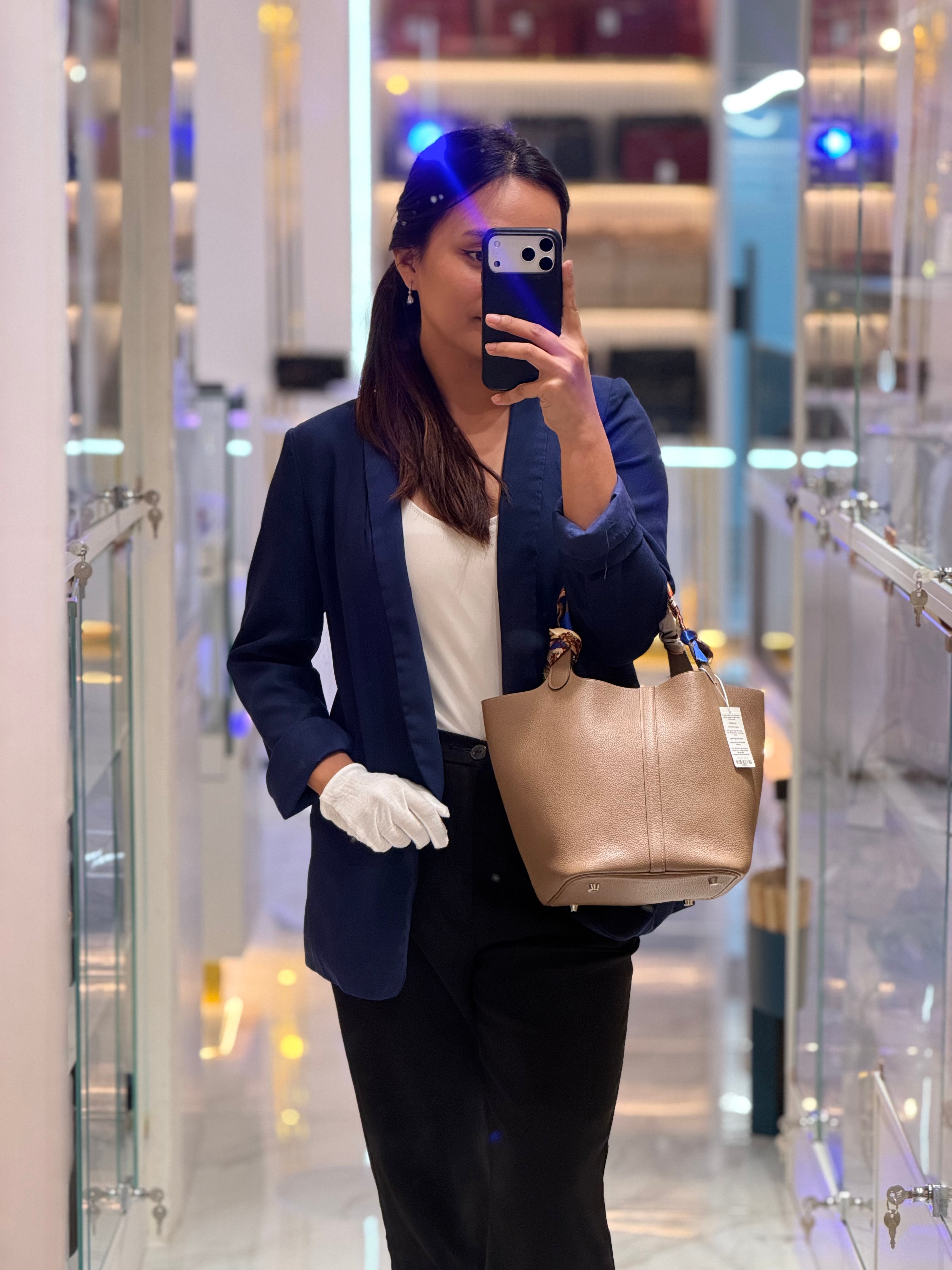Hermes Picotin 22 in Taurillon Maurice Do Beige De Wei and Palladium Hardware Stamp D (2019) | Purse Maison Luxury Bags Shop