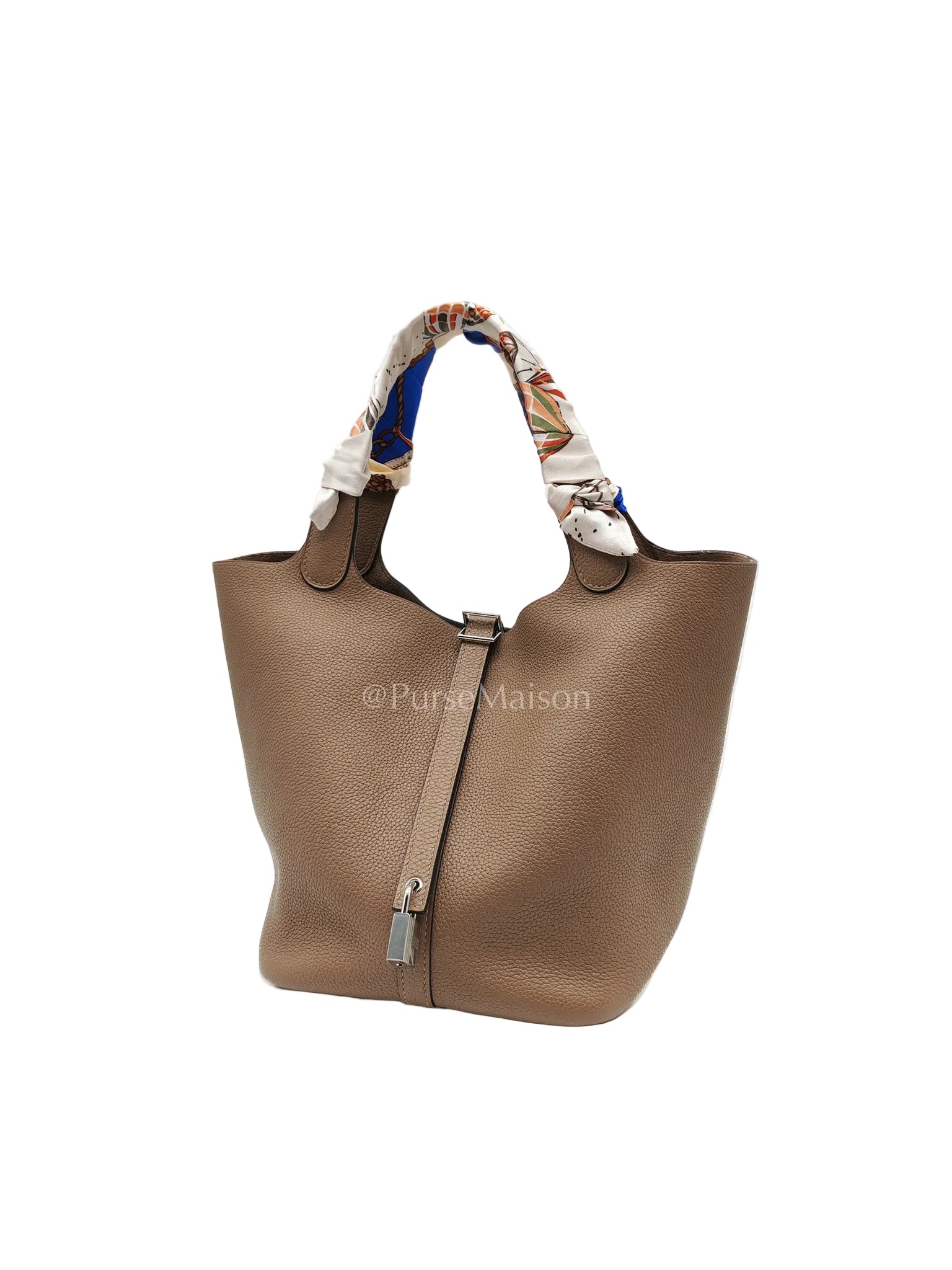 Hermes Picotin 22 in Taurillon Maurice Do Beige De Wei and Palladium Hardware Stamp D (2019) | Purse Maison Luxury Bags Shop