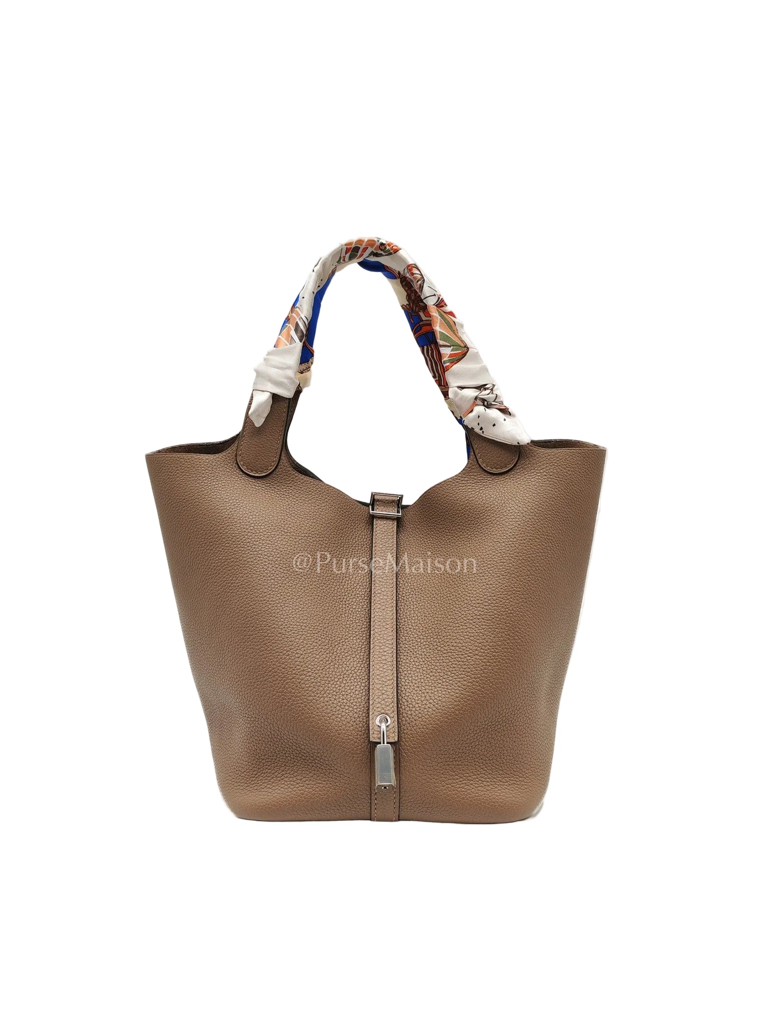 Hermes Picotin 22 in Taurillon Maurice Do Beige De Wei and Palladium Hardware Stamp D (2019) | Purse Maison Luxury Bags Shop