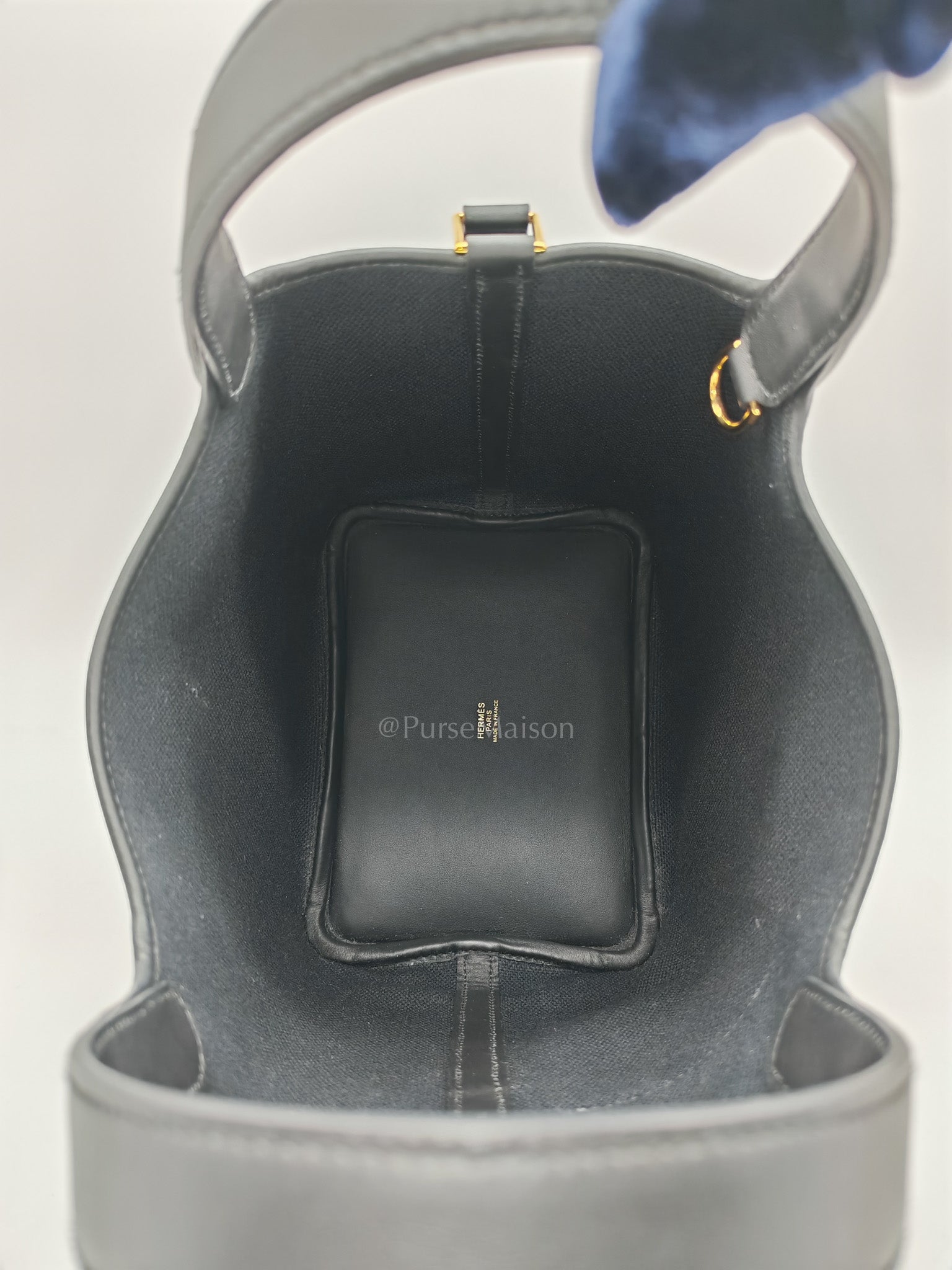 Picotin Cargo 18 in Black Swift and Toile Canvas and Gold Hardware Stamp W (2024) | Purse Maison Luxury Bags Shop