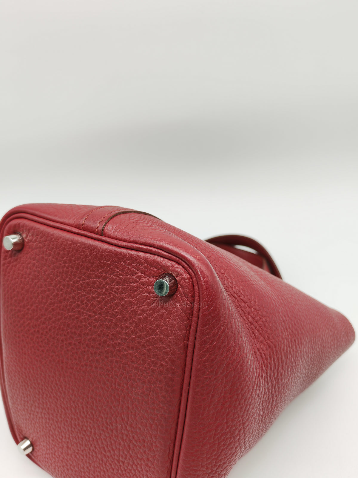 Hermes Picotin Lock 18 in Rouge H Taurillon Clemence Leather and Palladium Hardware Stamp Square O (2011) | Purse Maison Luxury Bags Shop