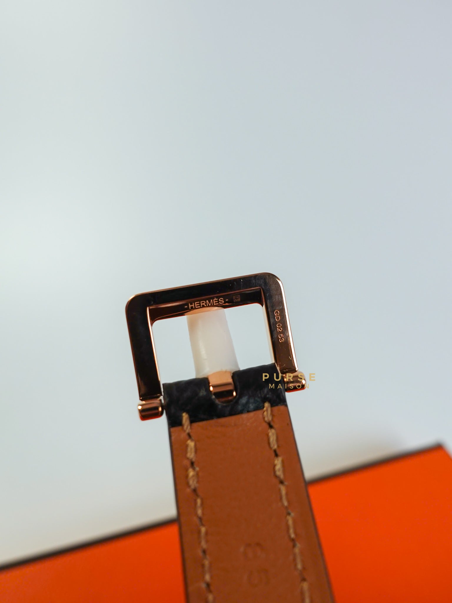 Hermes Pop H 15 Belt in Noir/Gold Size 85cm | Purse Maison Luxury Bags Shop