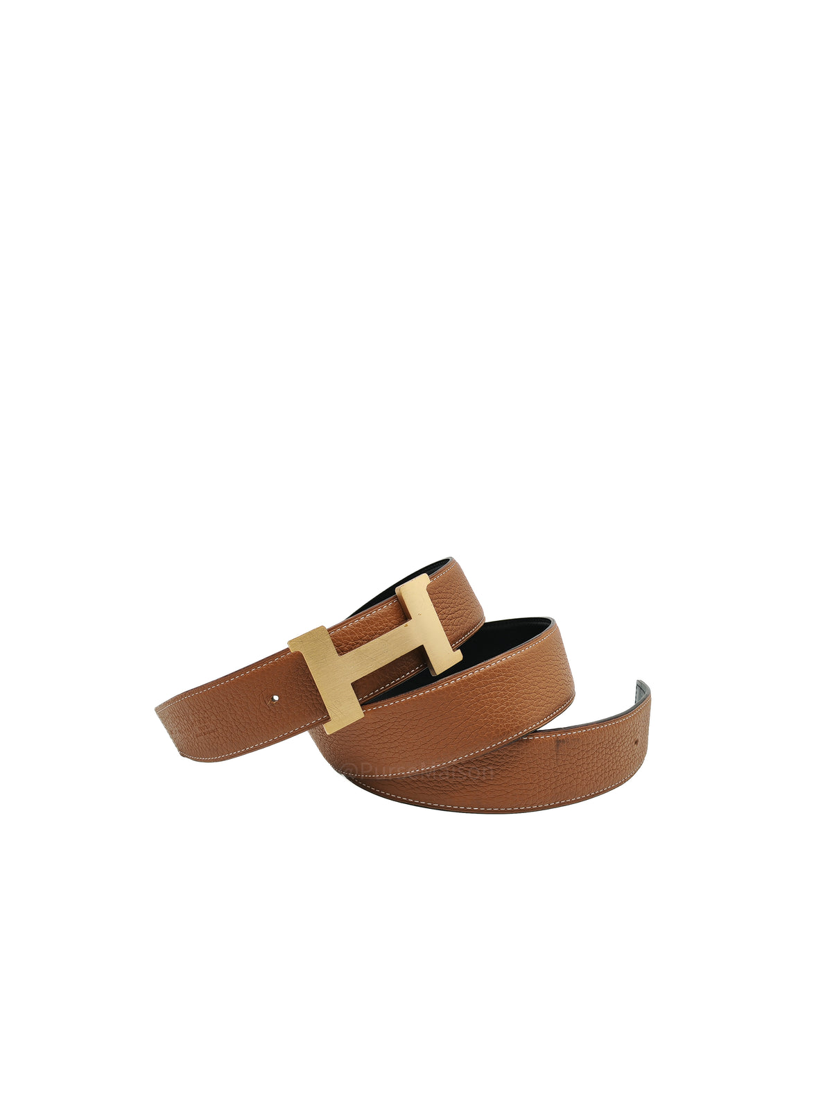 Hermes Reversible Leather Belt in Gold Clemence Leather with Brushed Gold Buckle 90 cm Stamp U (2022) | Purse Maison Luxury Bags Shop
