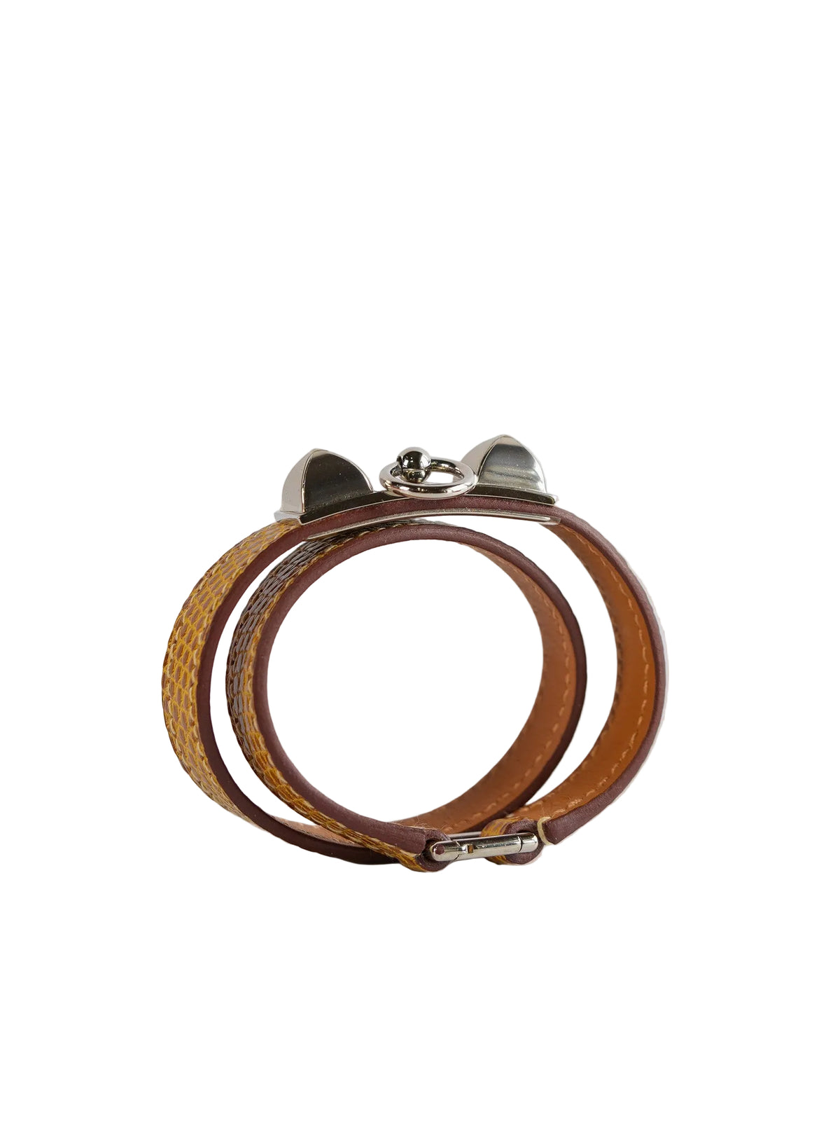 Rivale Double Tour Croc XS Bracelet Palladium Hardware Stamp X | Purse Maison Luxury Bags Shop