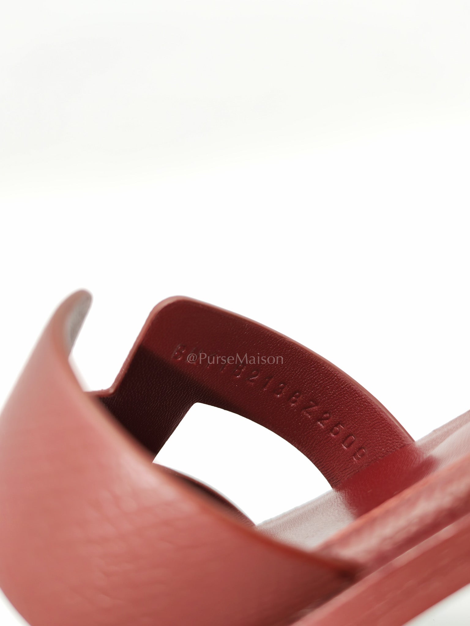 Hermes Santorini Sandals in Rouge Epsom Leather Size 37EU (23.5cm) | Purse Maison Luxury Bags Shop
