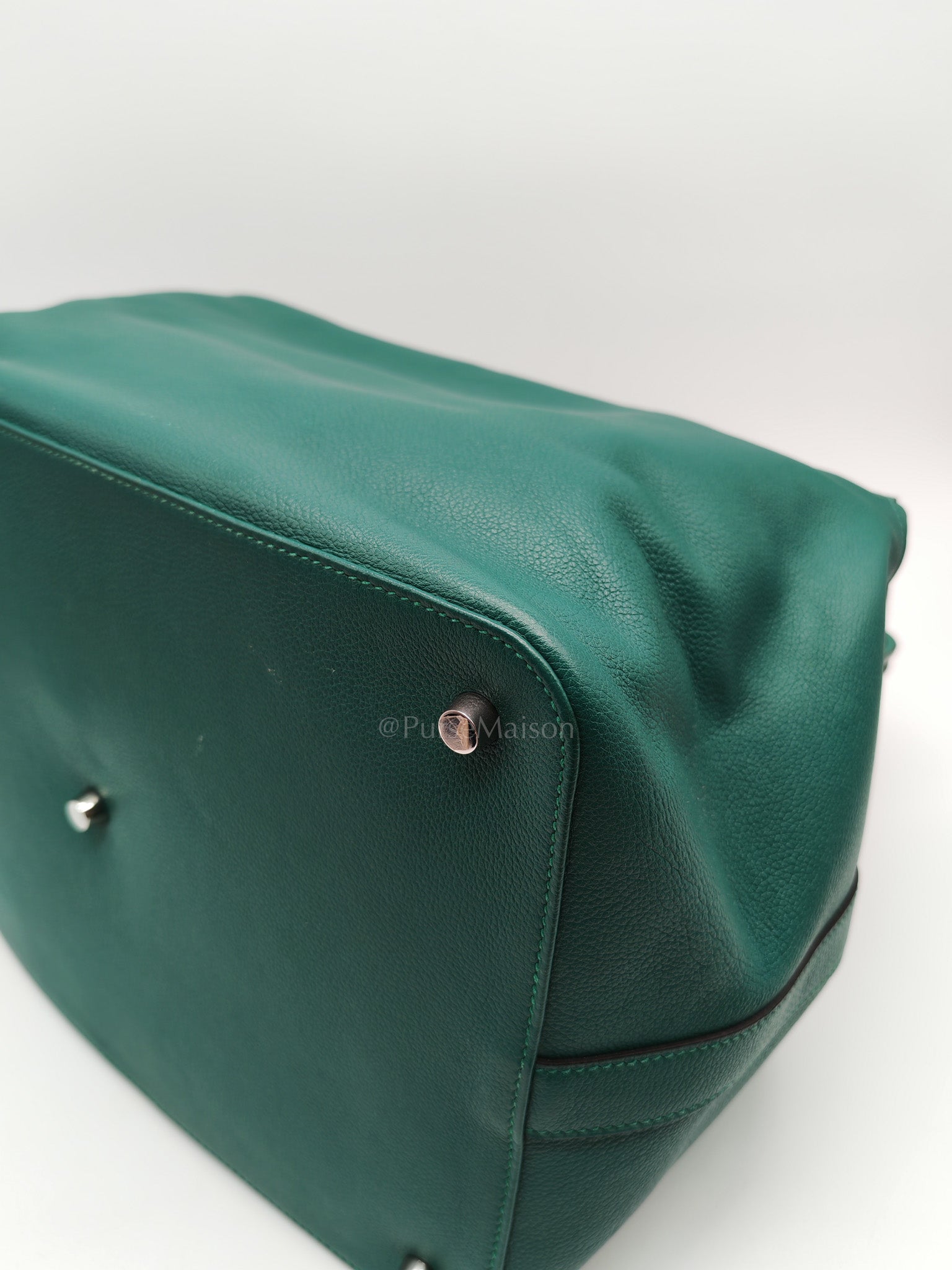 Toolbox 33 in Malachite Evercolor Leather Palladium Hardware | Purse Maison Luxury Bags Shop