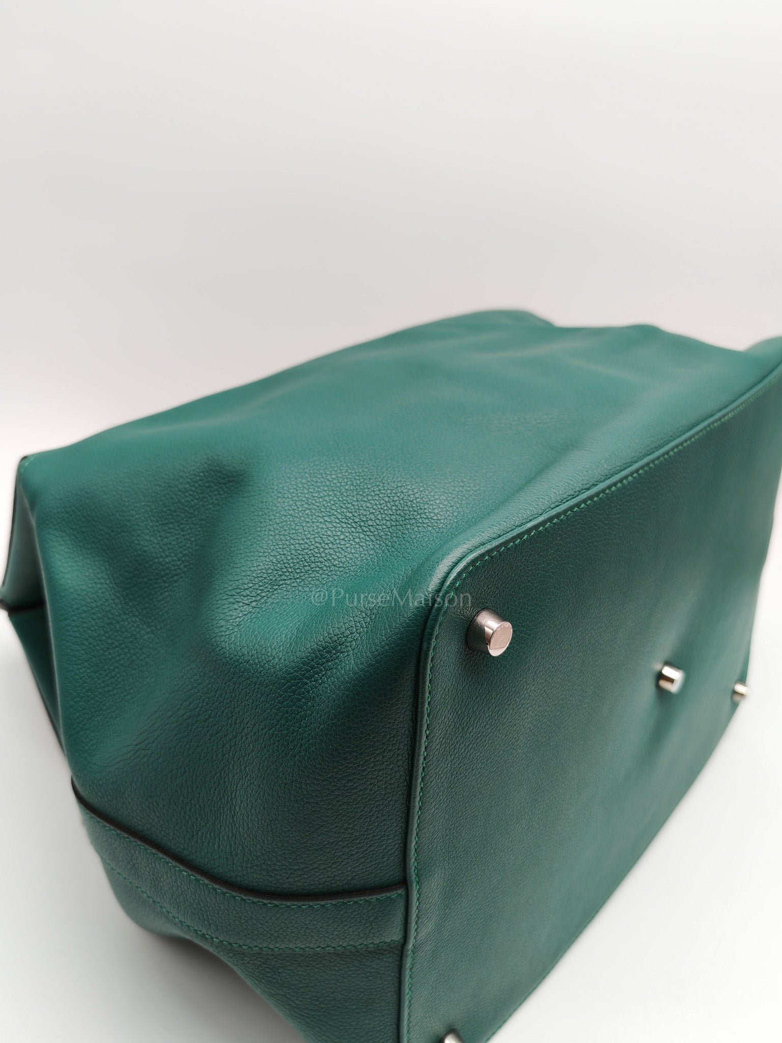 Toolbox 33 in Malachite Evercolor Leather Palladium Hardware | Purse Maison Luxury Bags Shop