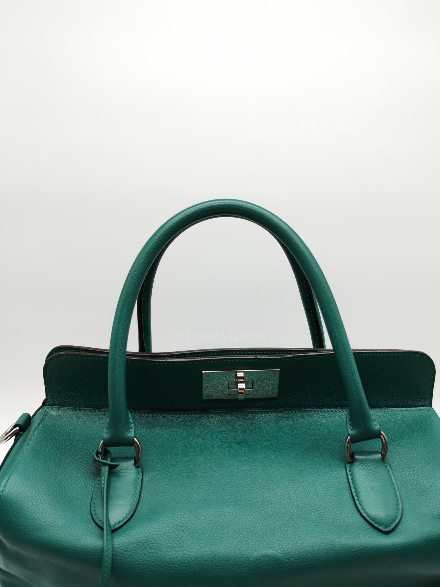 Toolbox 33 in Malachite Evercolor Leather Palladium Hardware | Purse Maison Luxury Bags Shop