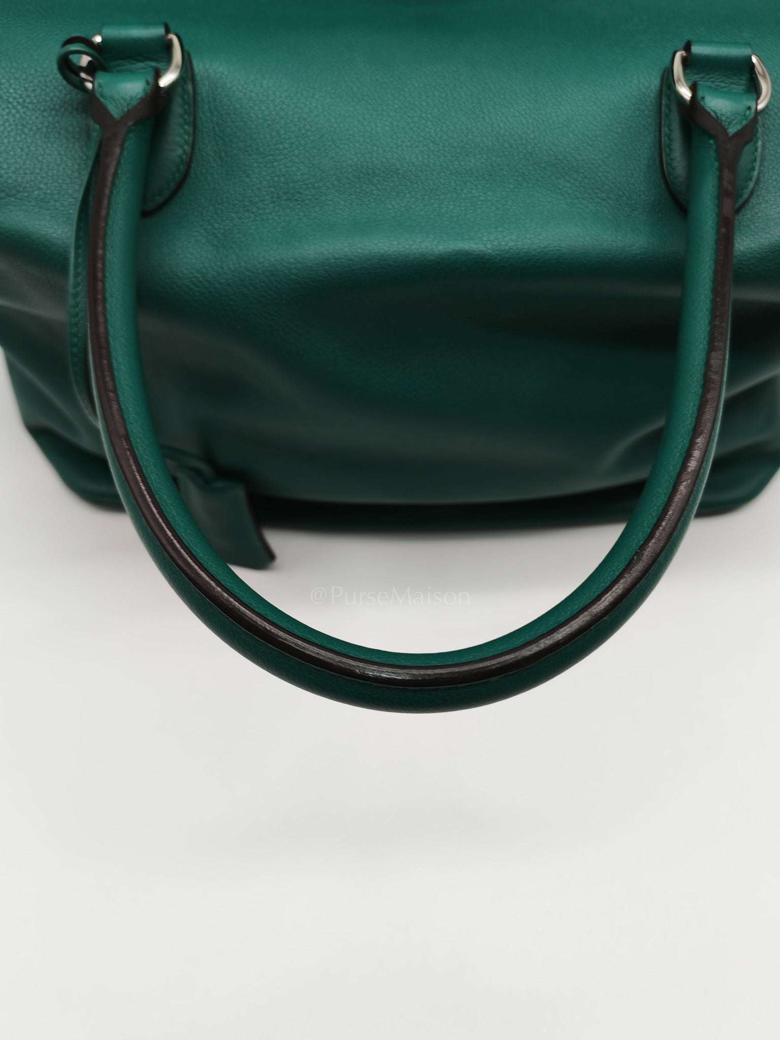 Toolbox 33 in Malachite Evercolor Leather Palladium Hardware | Purse Maison Luxury Bags Shop