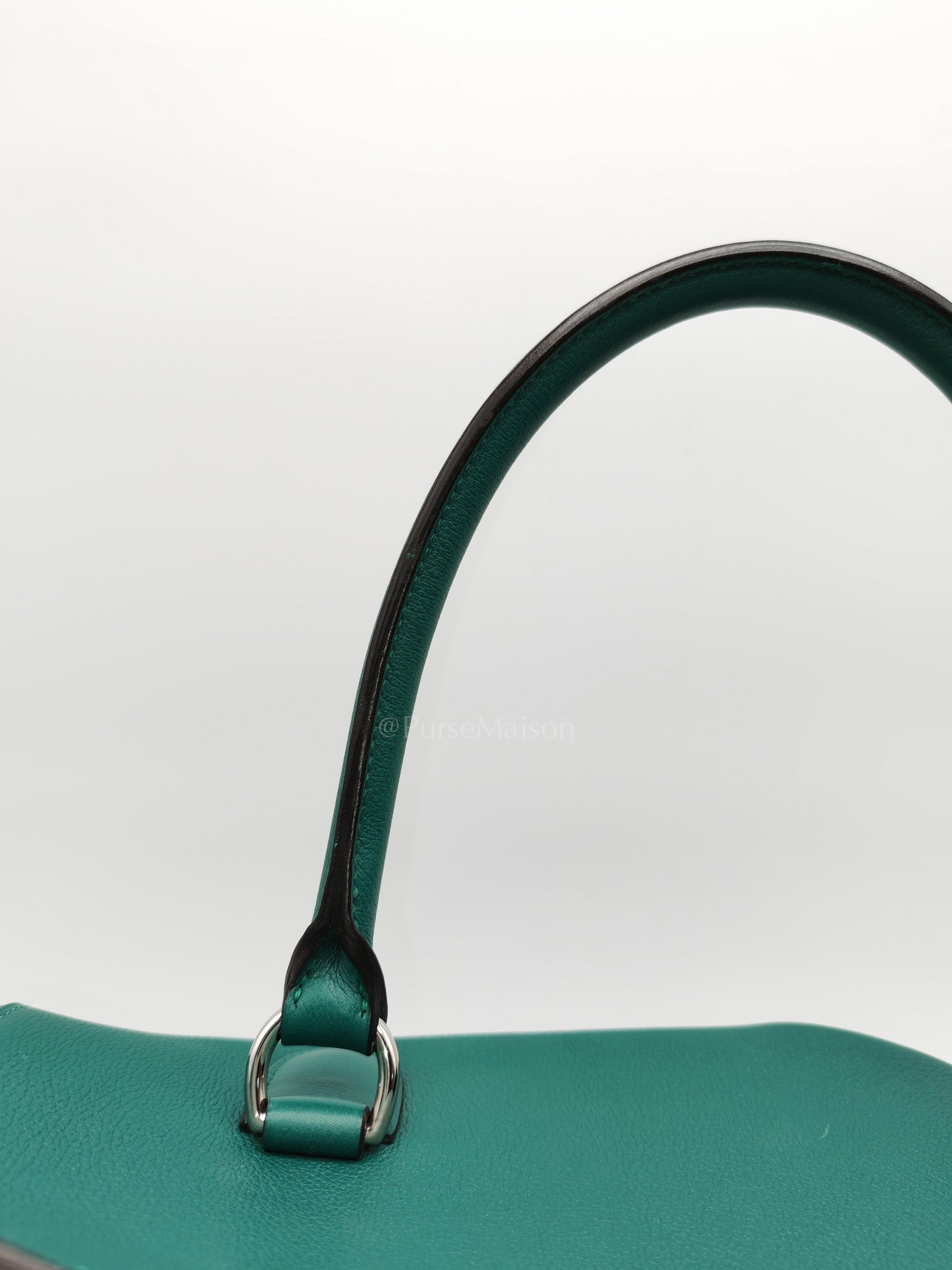 Toolbox 33 in Malachite Evercolor Leather Palladium Hardware | Purse Maison Luxury Bags Shop