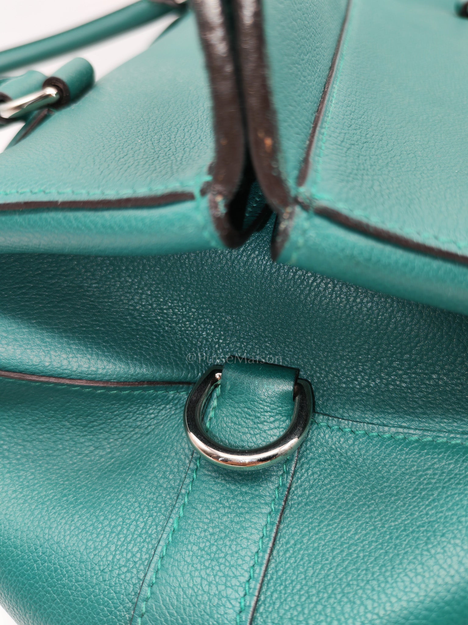 Toolbox 33 in Malachite Evercolor Leather Palladium Hardware | Purse Maison Luxury Bags Shop