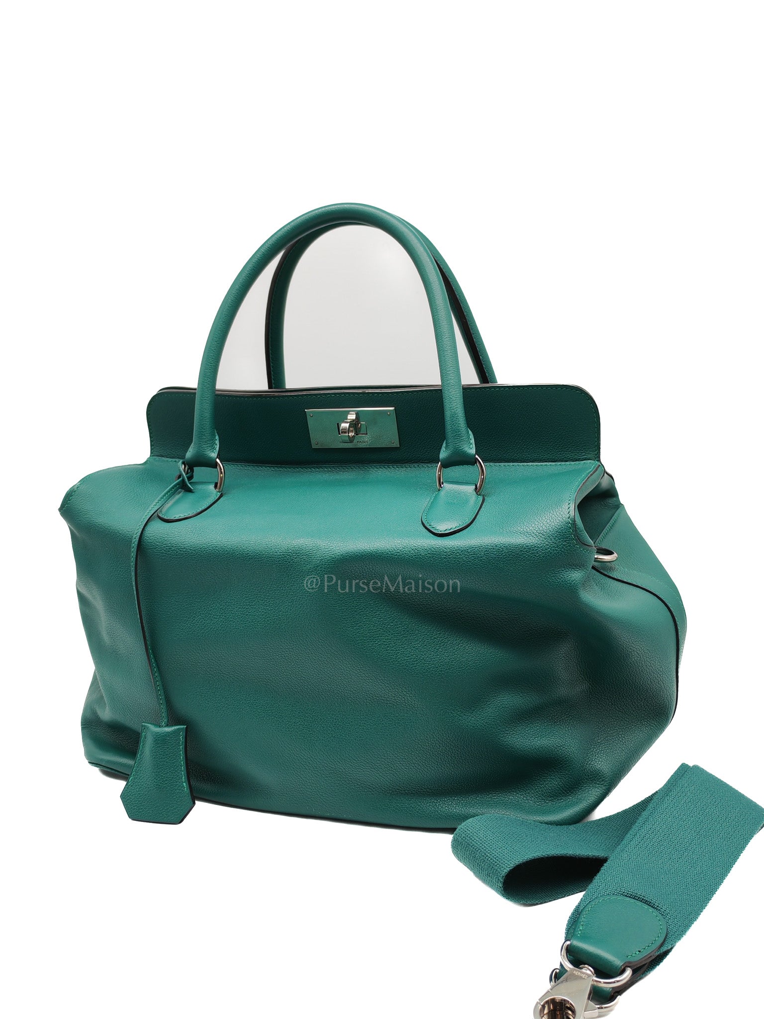 Toolbox 33 in Malachite Evercolor Leather Palladium Hardware | Purse Maison Luxury Bags Shop