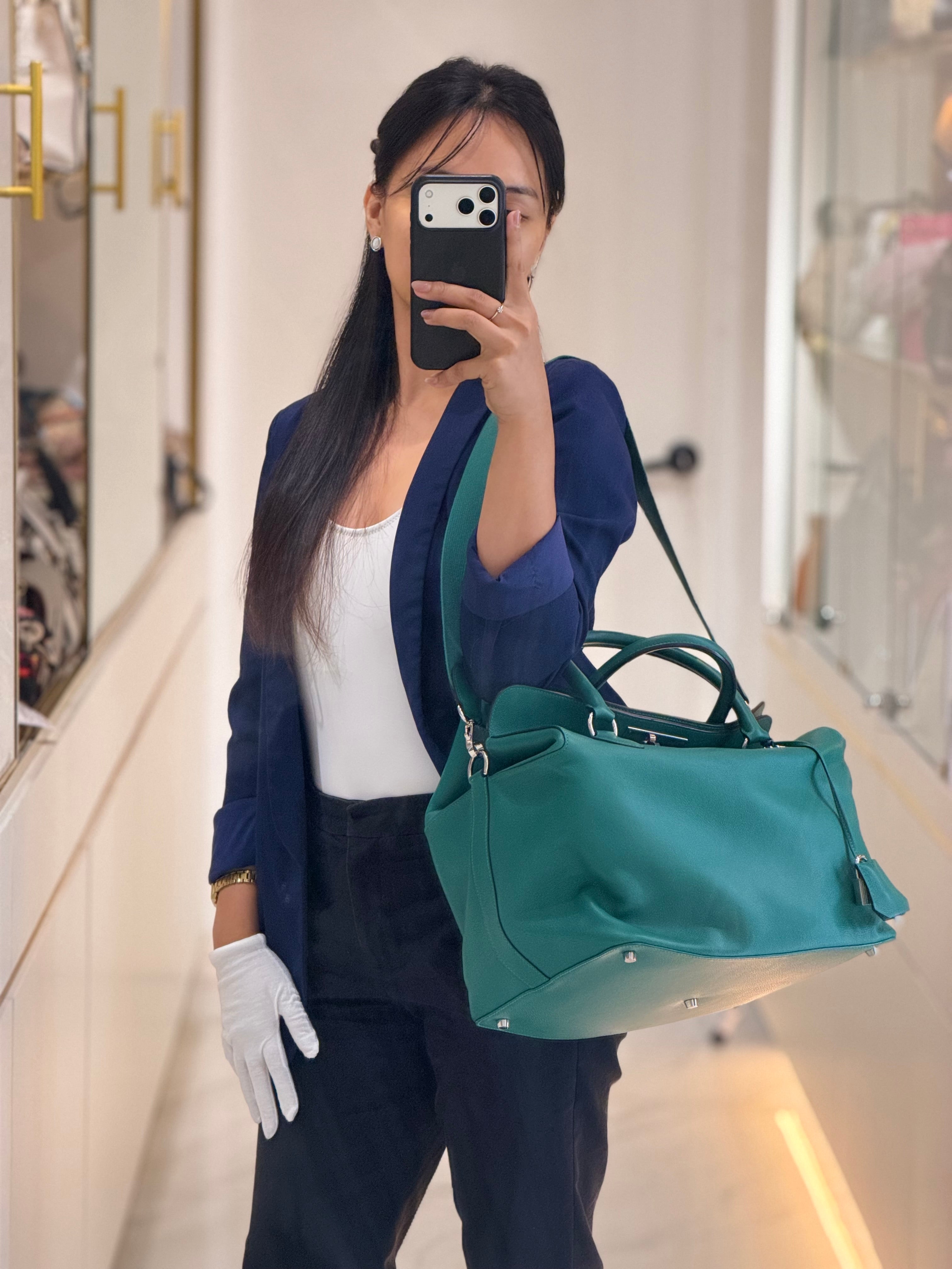 Sac Musette Crossbody Bag PM in Green Goyardine Canvas | Purse Maison Luxury Bags Shop