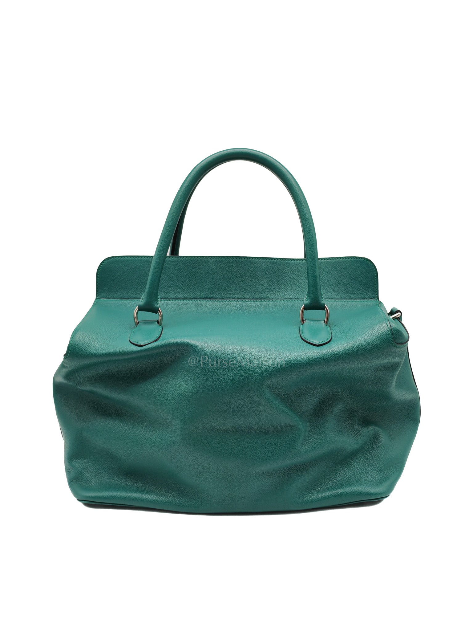 Toolbox 33 in Malachite Evercolor Leather Palladium Hardware | Purse Maison Luxury Bags Shop
