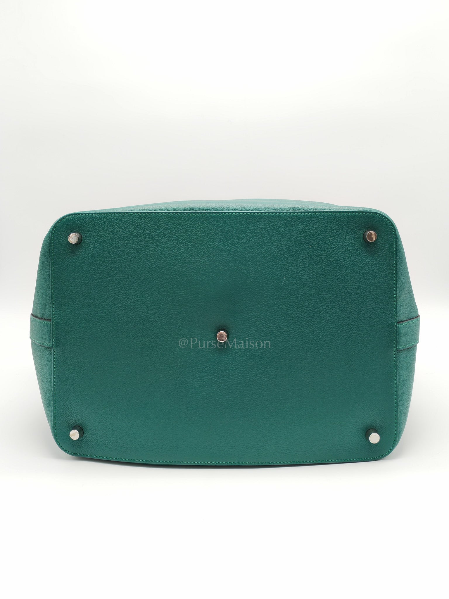 Toolbox 33 in Malachite Evercolor Leather Palladium Hardware | Purse Maison Luxury Bags Shop