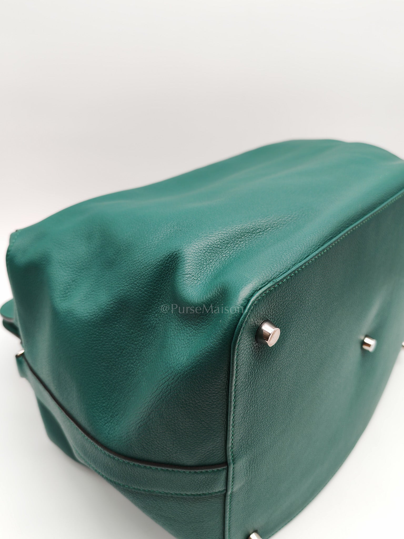 Toolbox 33 in Malachite Evercolor Leather Palladium Hardware | Purse Maison Luxury Bags Shop