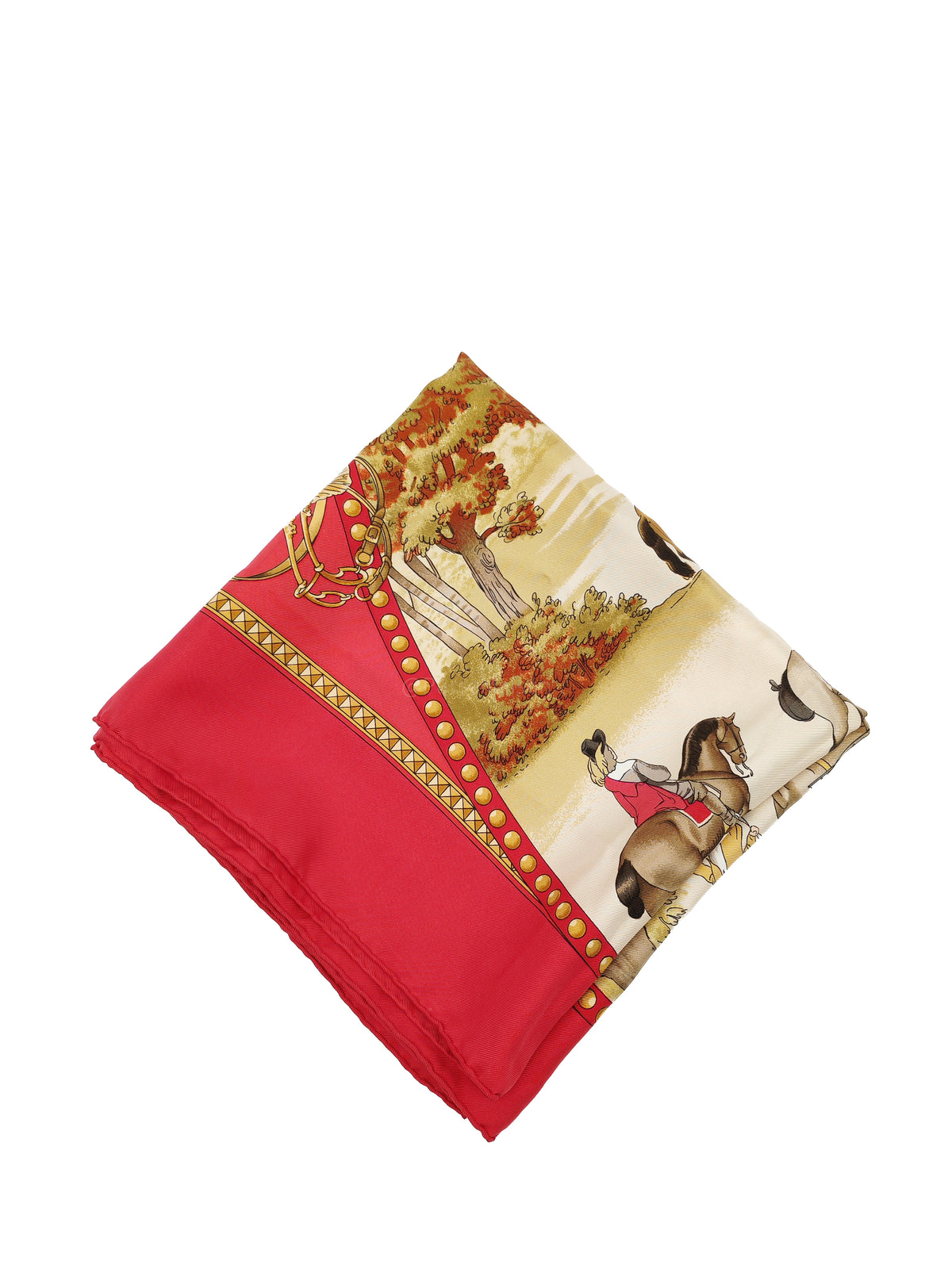 Hermes Vintage Carre 90 Silk Scarf in Presentation de Chevaux and Grand Apparat Design | Purse Maison Luxury Bags Shop