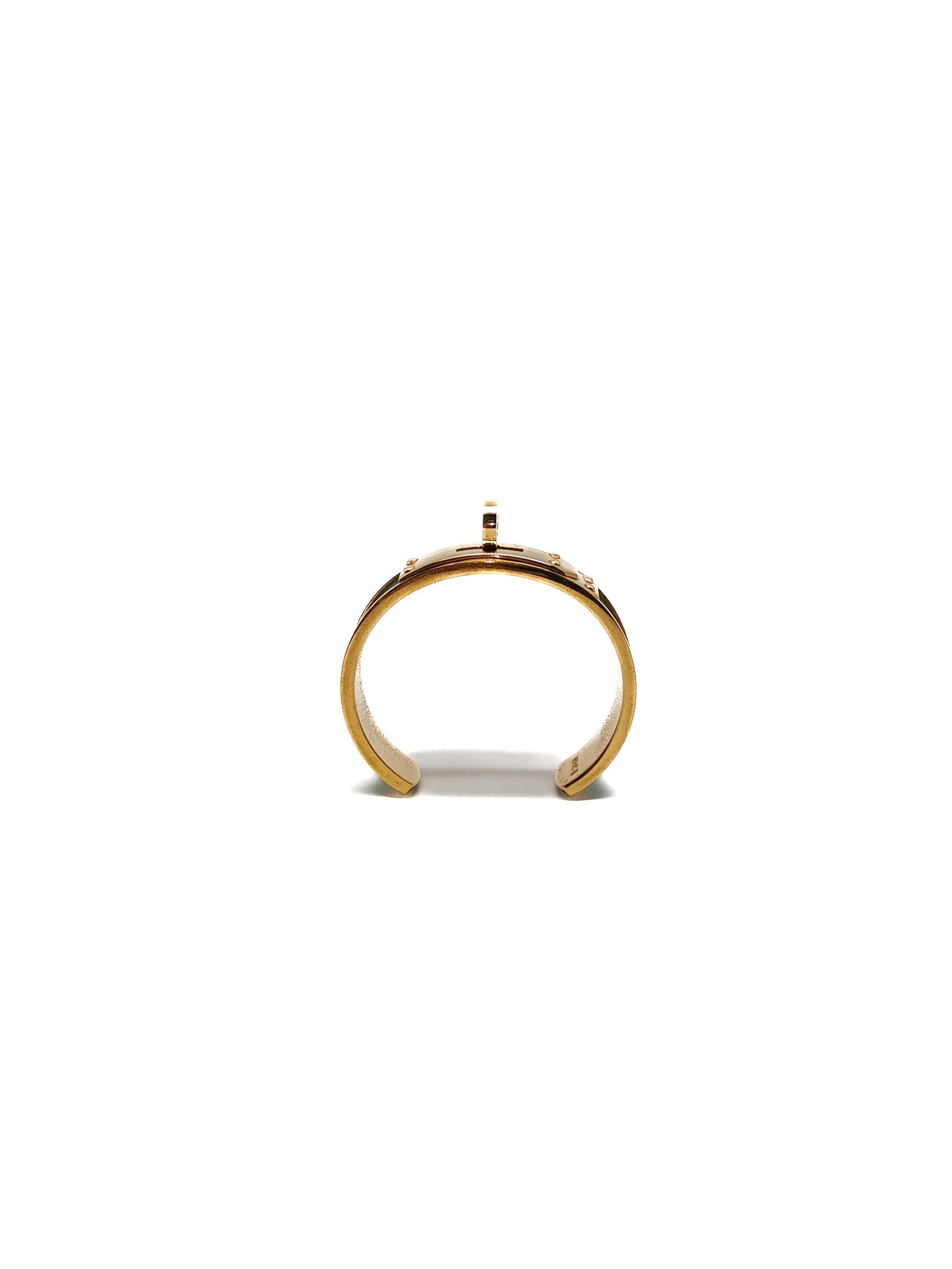 Hermes Vintage Kelly Bangle in Vert Epsom Leather Gold Hardware | Purse Maison Luxury Bags Shop