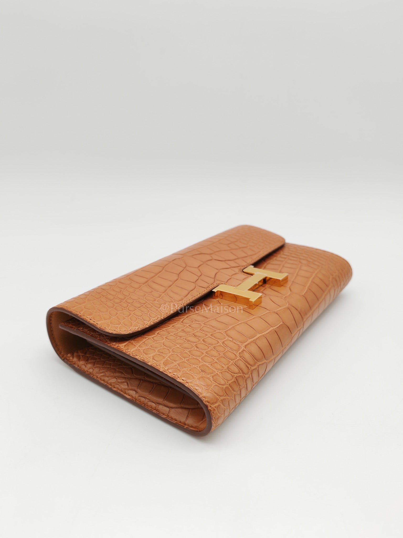 Constance To Go in Gold Matte Aligator Leather Gold Hardware Stamp Z(2021)