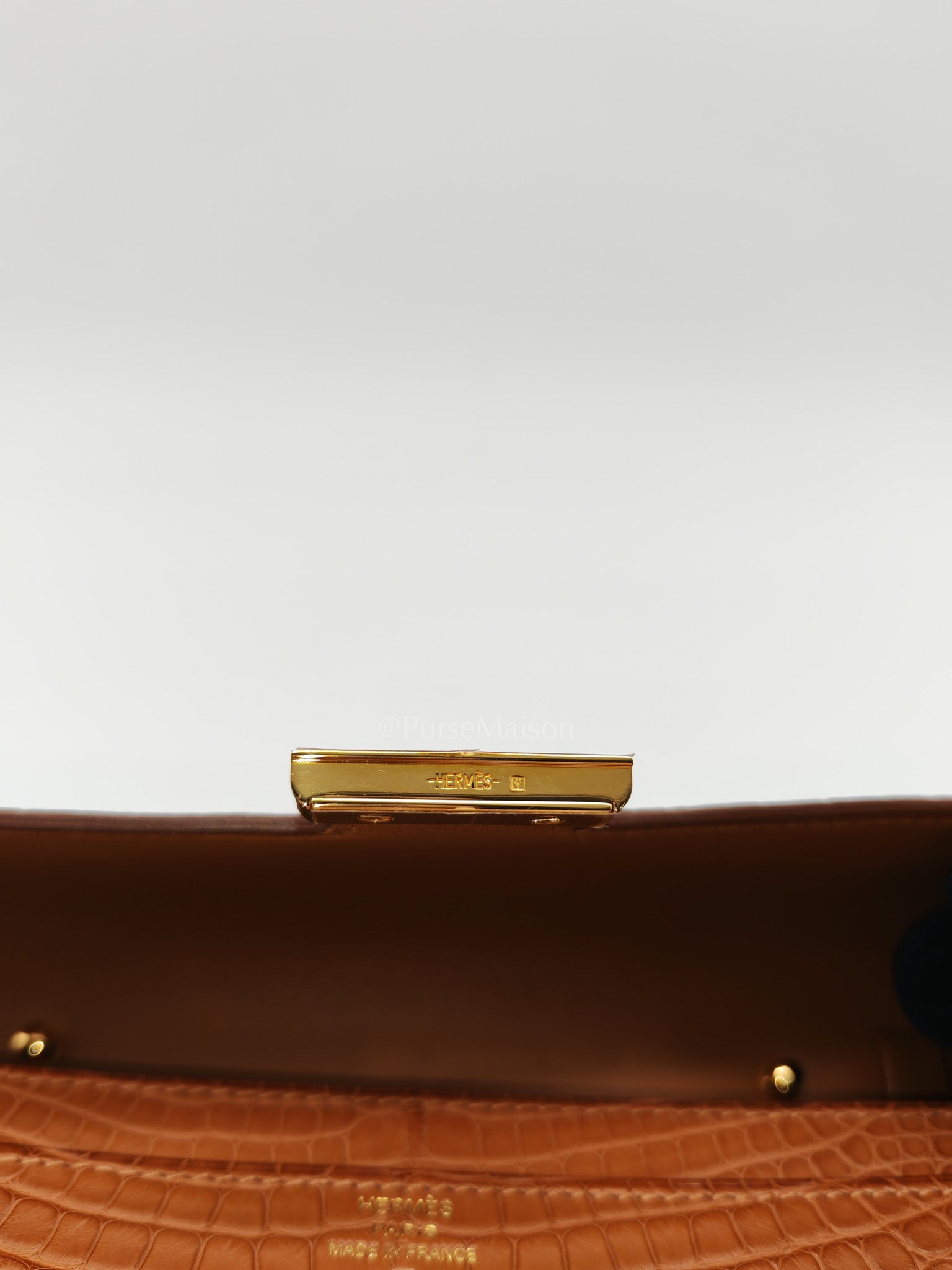 Constance To Go in Gold Matte Aligator Leather Gold Hardware Stamp Z(2021)