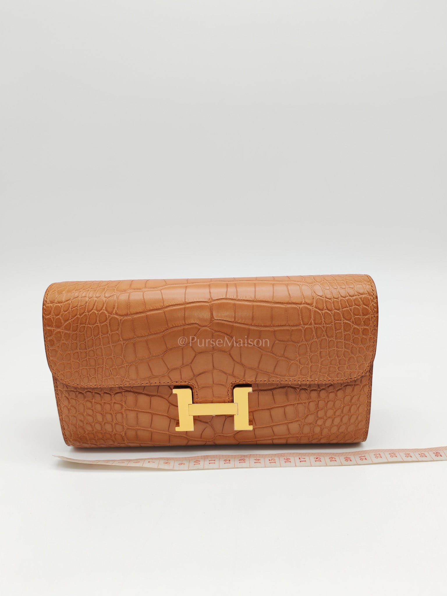Constance To Go in Gold Matte Aligator Leather Gold Hardware Stamp Z(2021)