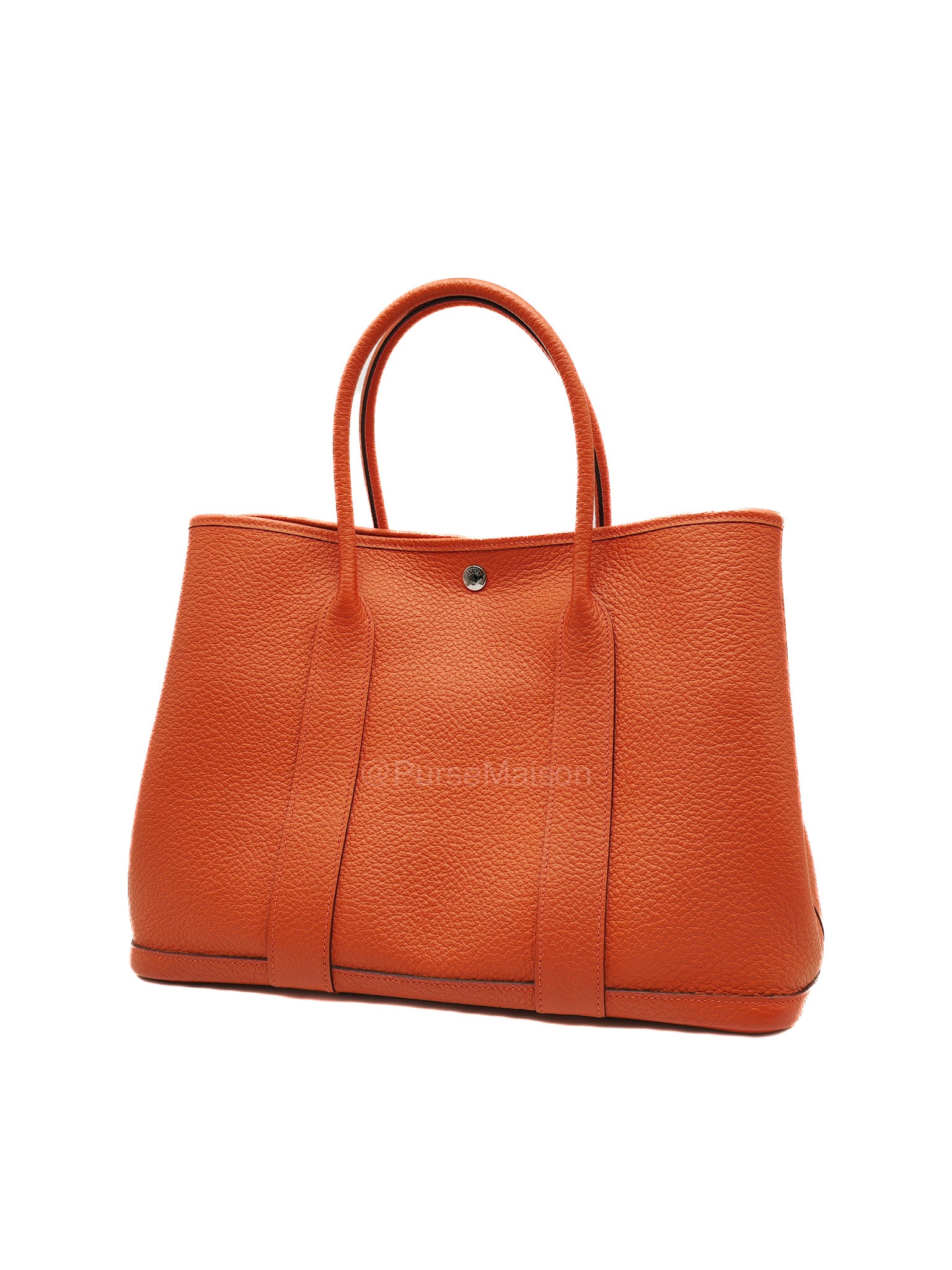 Hermes Garden Party 36 (GPT) Capucine in Veau Negonda Leather and Palladium Hardware Stamp Z (2021)