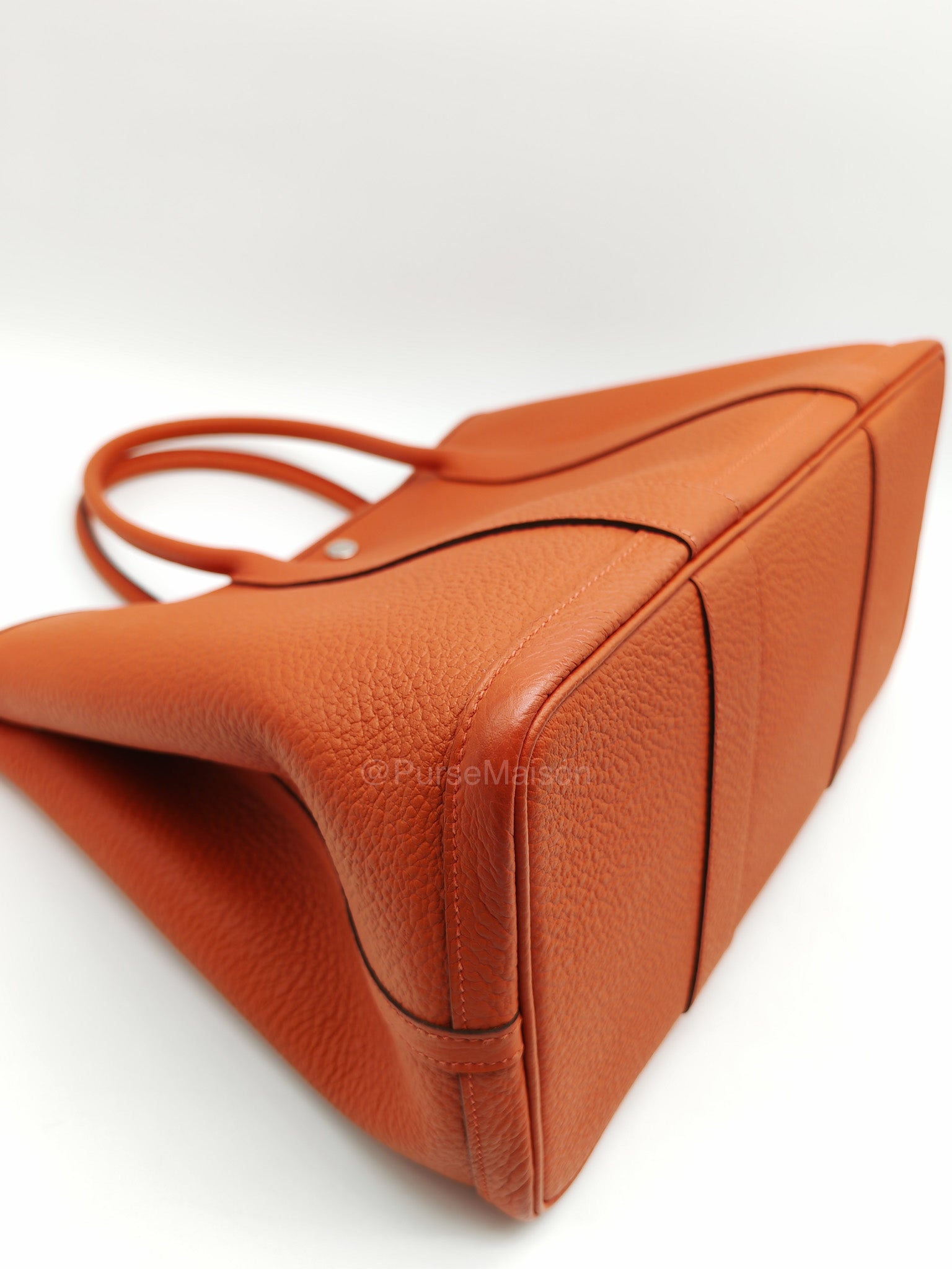 Hermes Garden Party 36 (GPT) Capucine in Veau Negonda Leather and Palladium Hardware Stamp Z (2021)