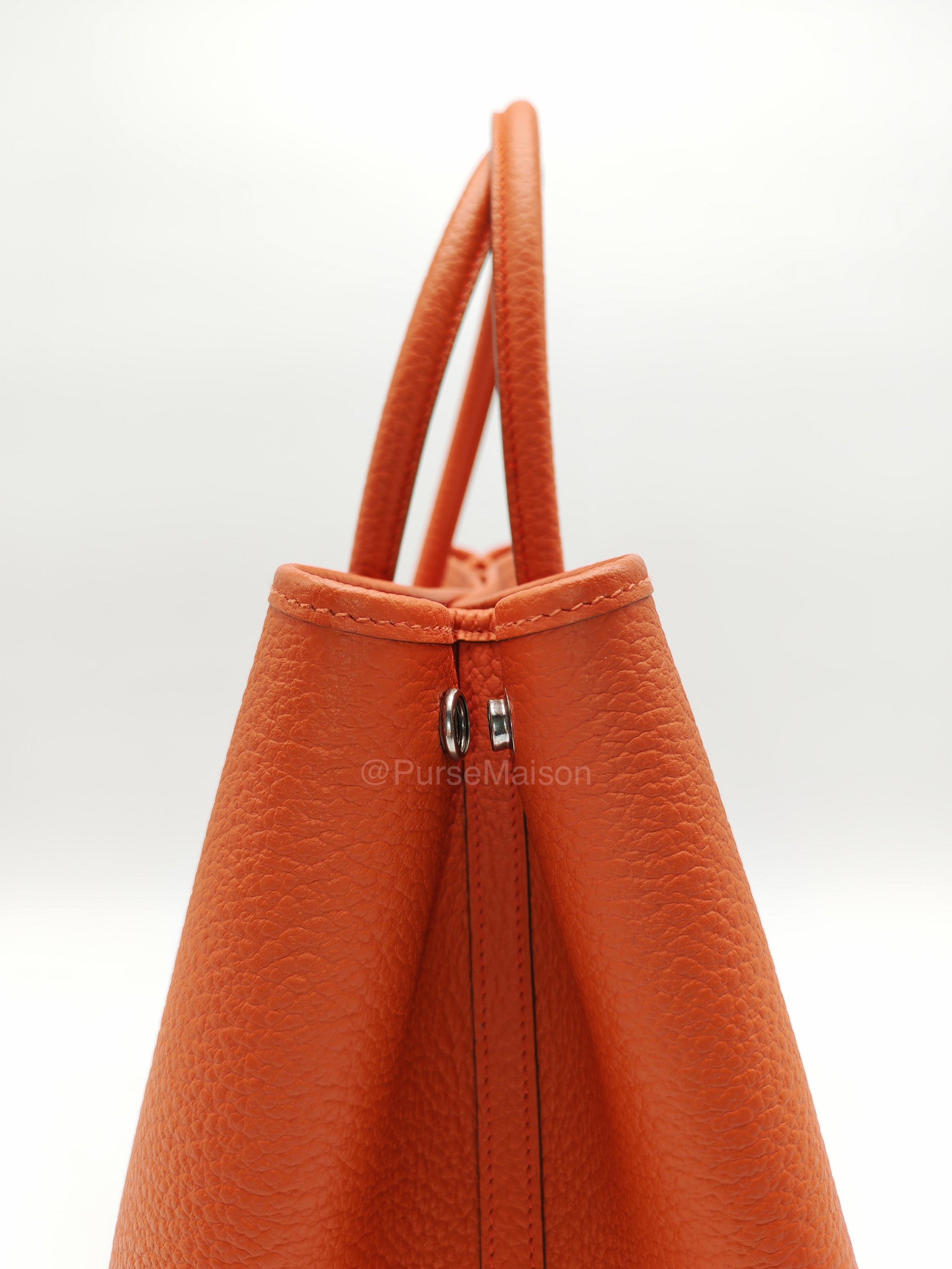 Hermes Garden Party 36 (GPT) Capucine in Veau Negonda Leather and Palladium Hardware Stamp Z (2021)